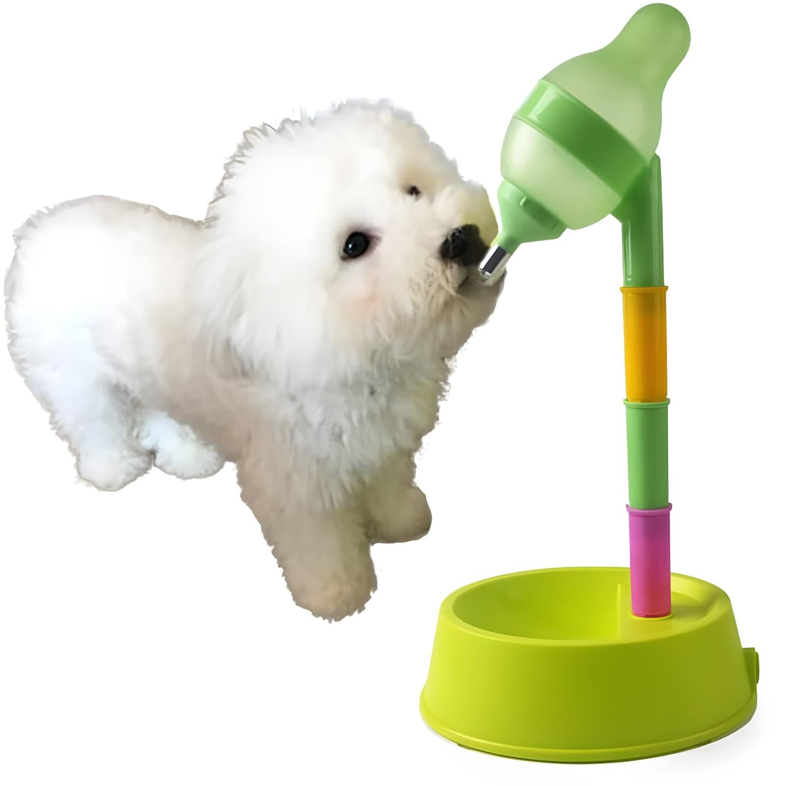 Nacoco Pet Standing Water Dispenser - Cat Dog Standing Detachable Pole Automatically Feeding Height Adjustable(Grey Adjustable R