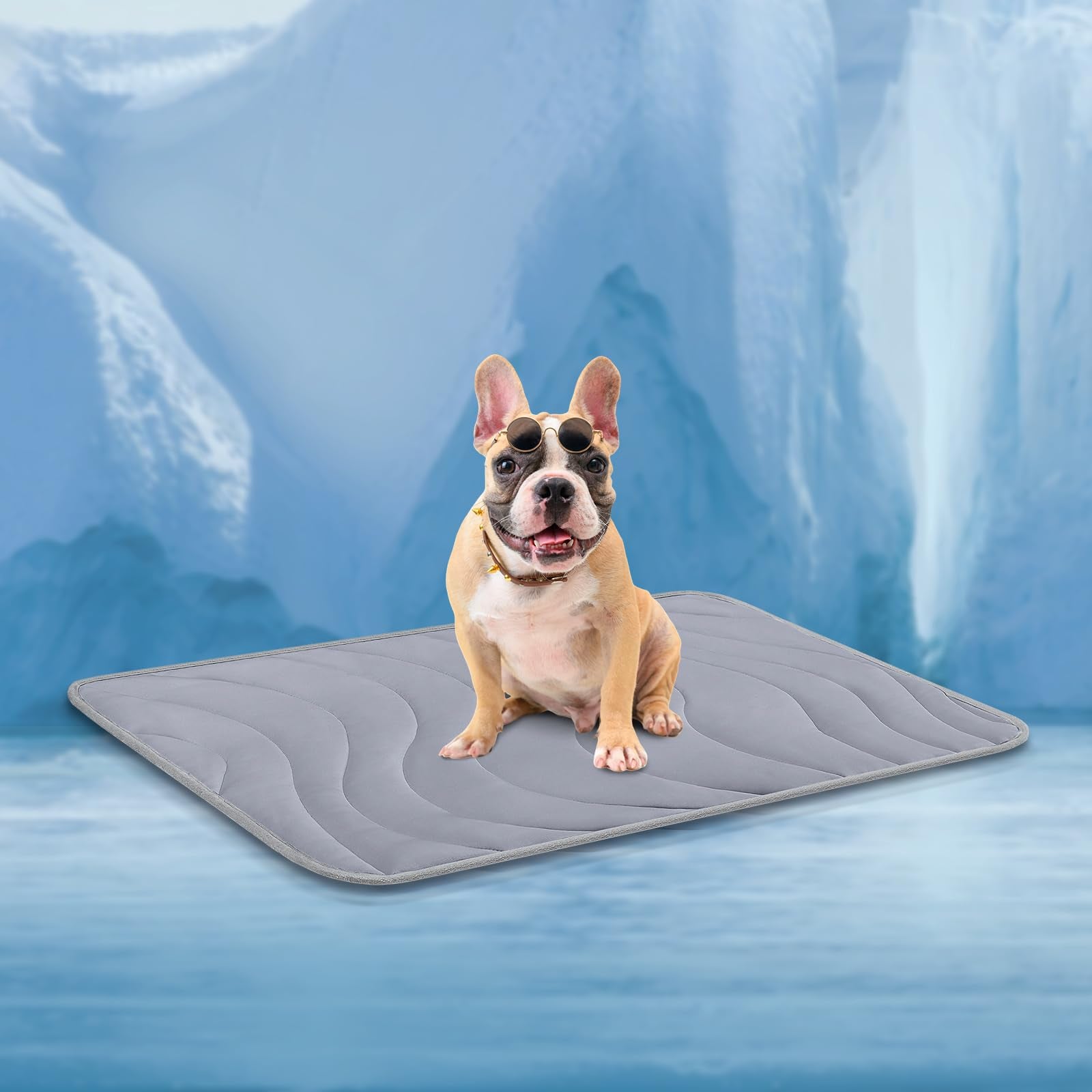 Cozyide Dog Cooling Mat, Medium Cooling Mat For Dogs, Reversible Pad For Dog, 36'' L X 23'' W, Dark Grey