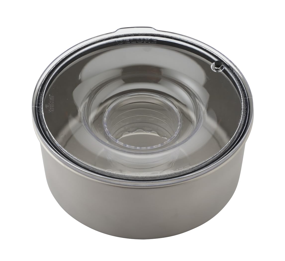Slopper Stopper Dripless Water Bowls - Titanium Bowl Unit - for Giant Breed Dogs 86-130 Lbs, 9.84    Dia, 1 Gallon Capacity