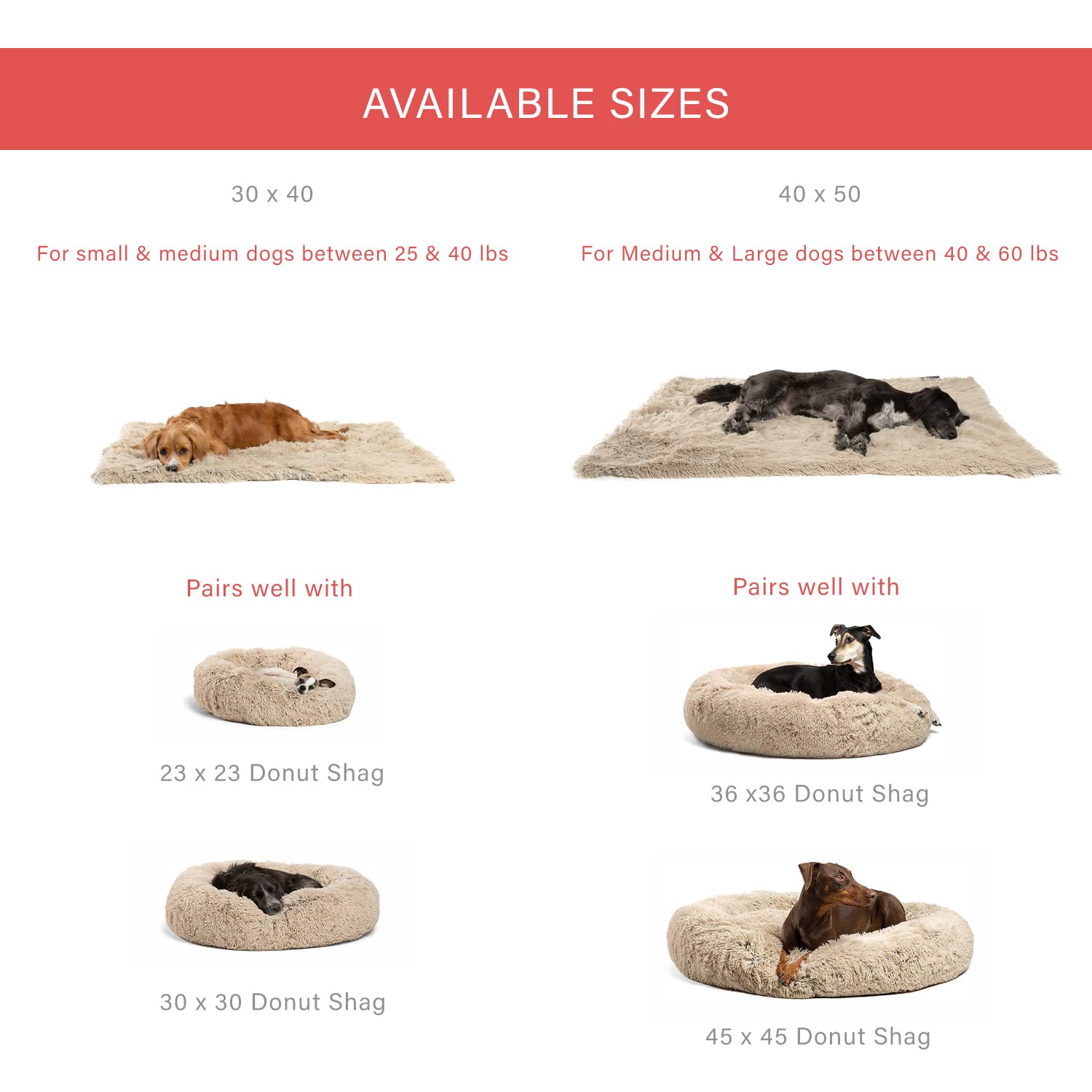 Best Friends By Sheri Calming Shag Fur Pet Throw Blanket, Taupe, 40'X50'