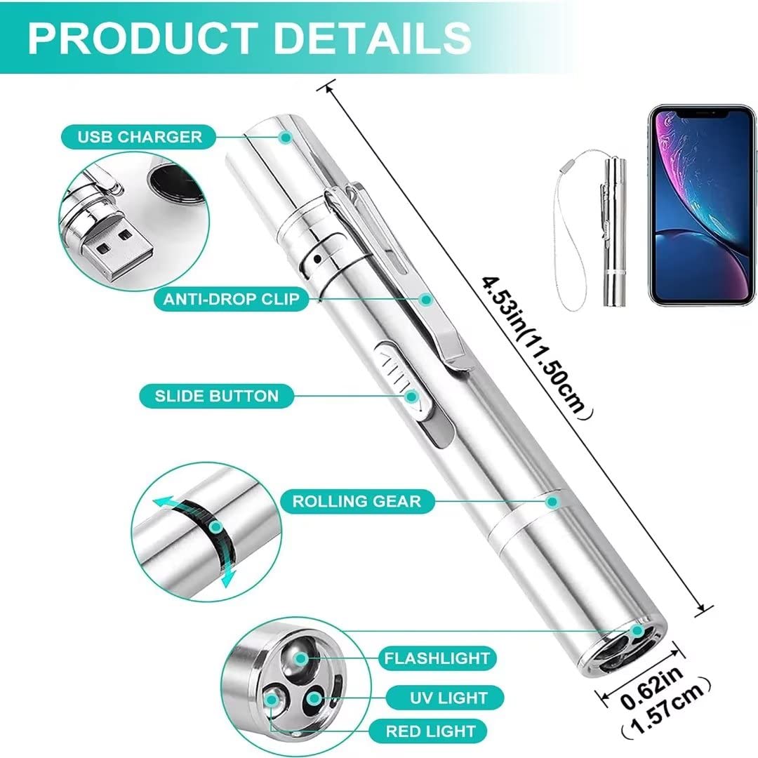 Cowjag Cat Toys, Laser Pointer With 5 Adjustable Patterns, Usb Recharge Laser, Long Range And 3 Modes Training Chaser Interactive Toy, Dog Laser Toy