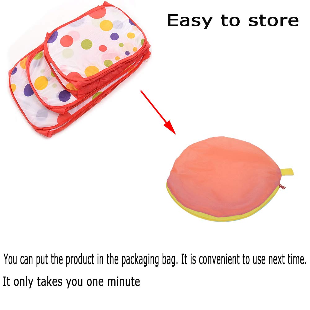 Tfwadmx Red Small Animals Cage Tent - Foldable Playpen with Seesaw for Hamsters, Guinea Pigs, Rabbits & More - Indoor/Outdoor Portable Fence