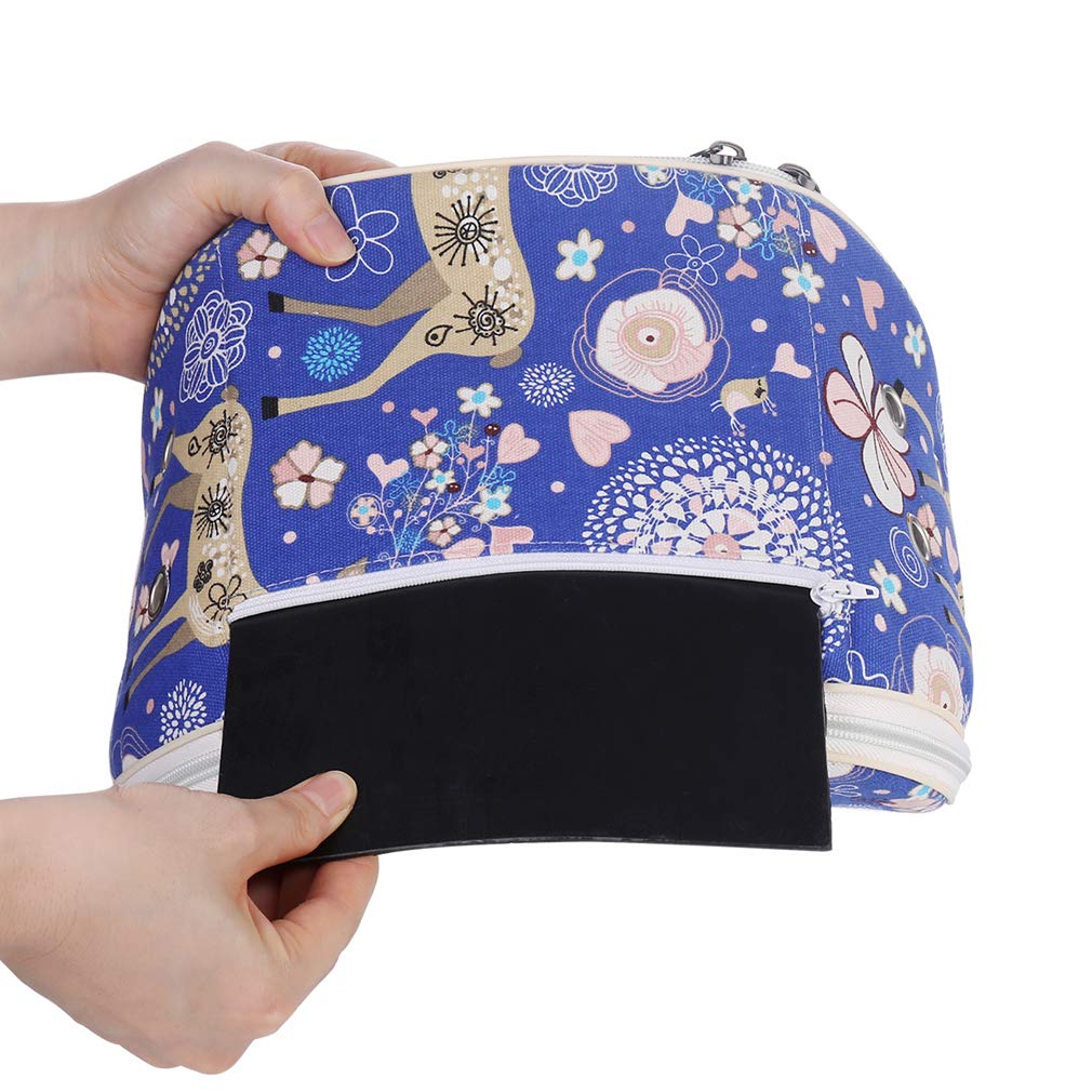 Kintor Hamster Carrier Bag Small Animal Portable Breathable Outgoing Bag For Guinea Pig Hedgehog Squirrel Chinchilla Mice Rats Sugar Glider Ferret Small Parrots (Blue Deer, M)
