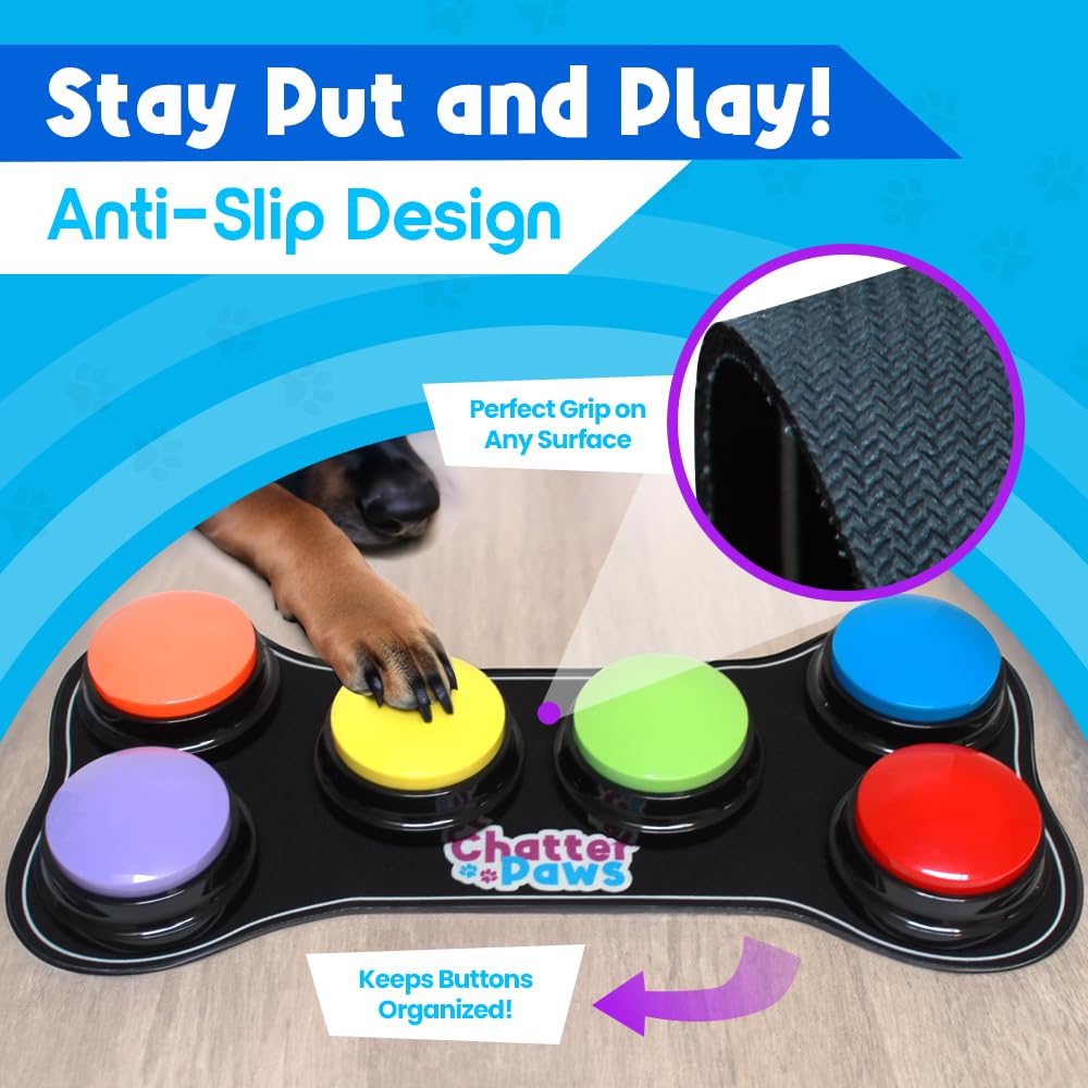 Dog Buttons For Communication - Loud Dog Buttons Talk, Abs Plastic Dog Training Button, 30S Recordable Dog Talking Button Set Wi