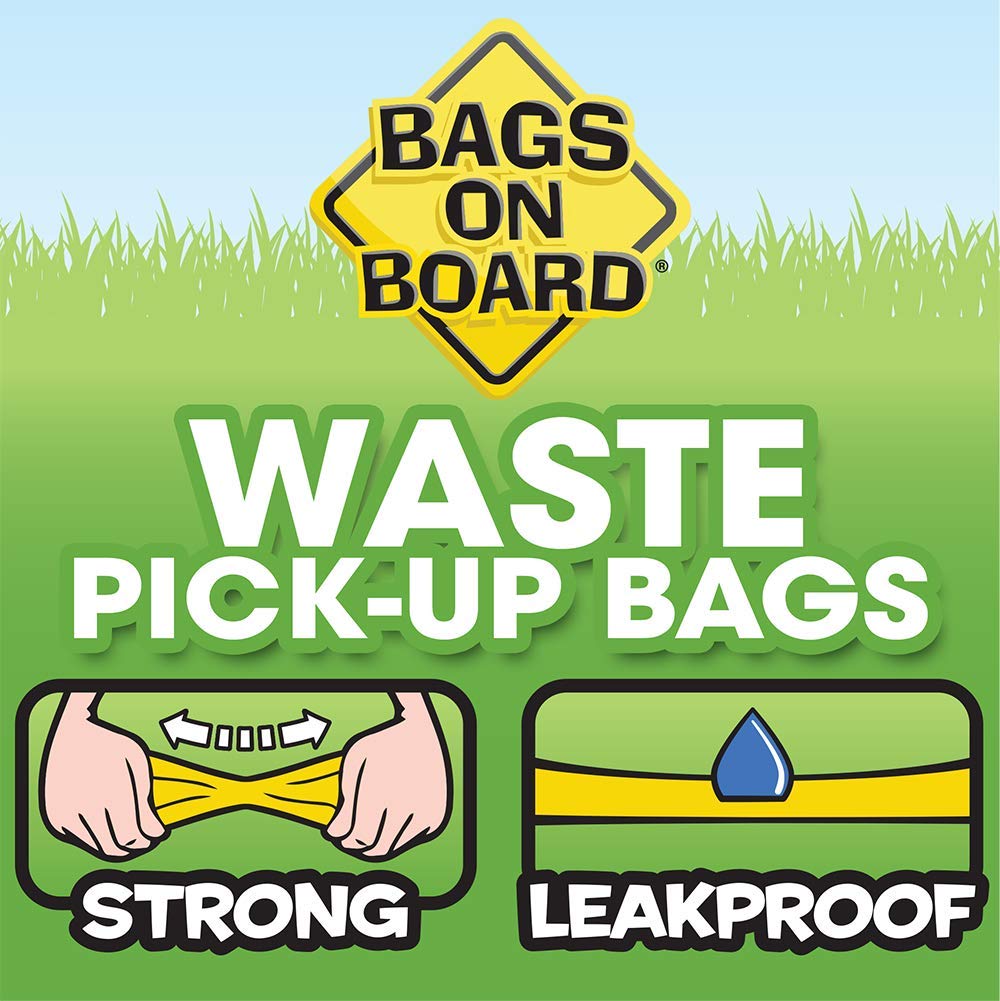 Bags On Board Patterned Dog Waste Bags, 9X14 In, 140 Bags, Patterned (3203940045)