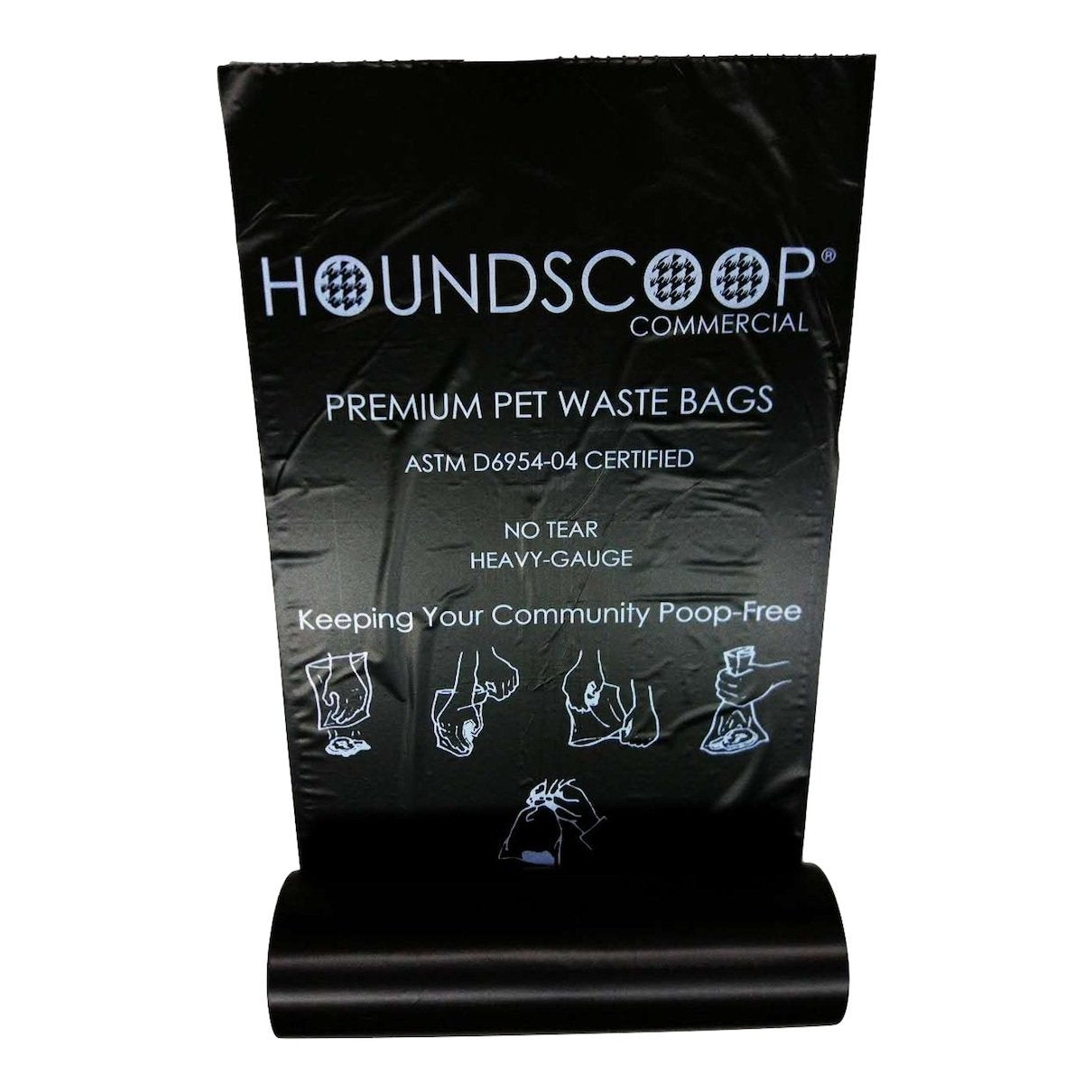 Houndscoop Case Of 6000 Pet Waste Bags On Roll (30 Rolls Of 200 Bags Per Roll) Dog Waste Station Bags For Hoa, Residential, Comm