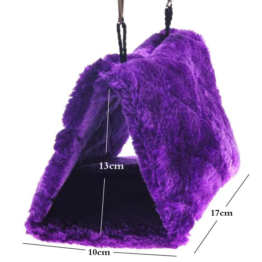 Pesp Pet Bird Nest Hammock Hanging Cave Cage Plush Snuggle Happy Hut Tent Bed (Small)