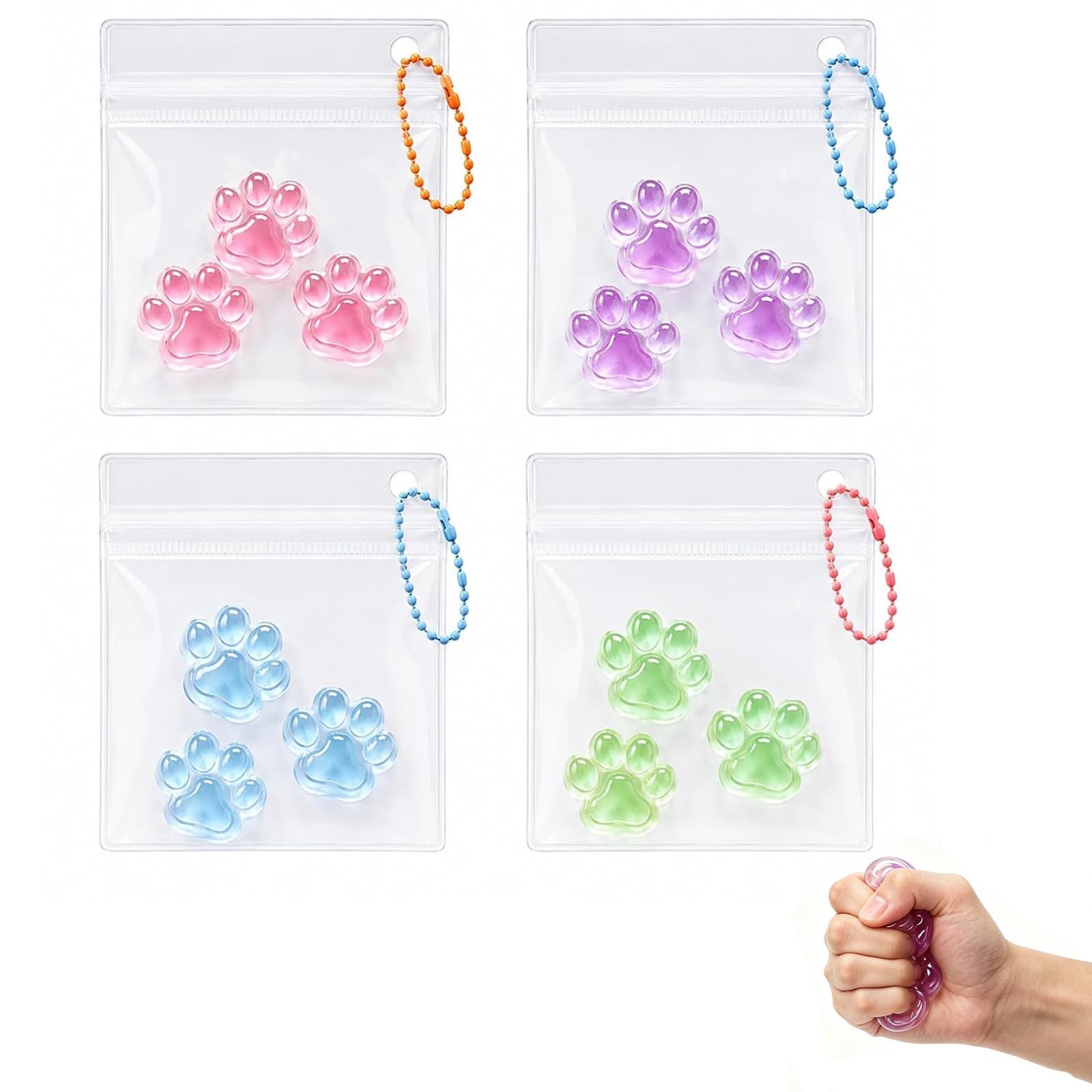9Pcs Taba Squishy Cat Paw, Squishies, Squishy Toy For Sensory Play And Daily Leisure, Random Color 3 Pcs Per Pack, Total 9 Pcs C
