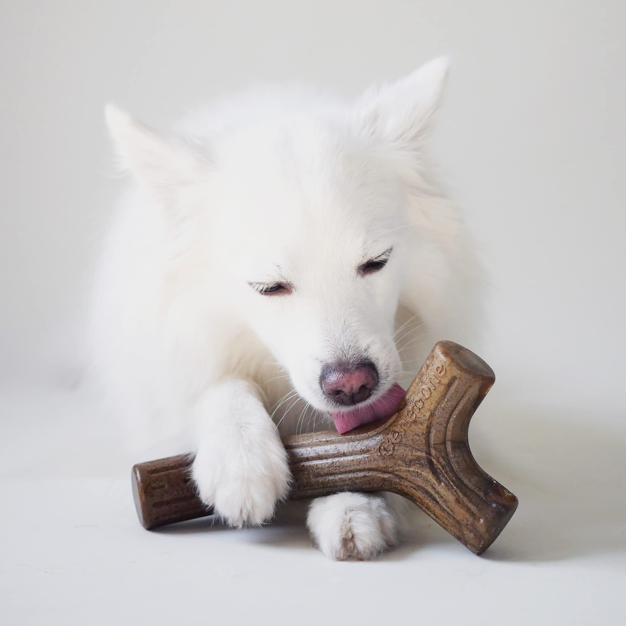 Benebone 2-Pack Maplestick/Zaggler Durable Dog Chew Toys, Real Maplewood, Real Bacon, Made In Usa Medium