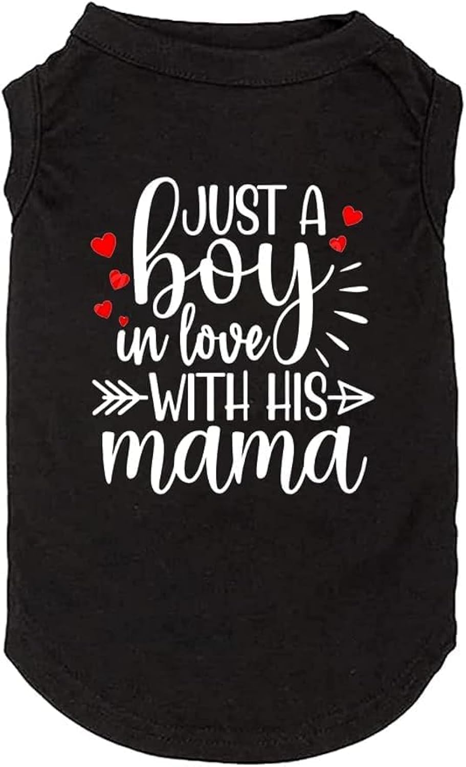 Dog Clothes Just A Boy In Love With Mama Shirts Pet Supplies Vest Small Medium Large Dog Apparel Parent-Child Suit (X-Small, Boy