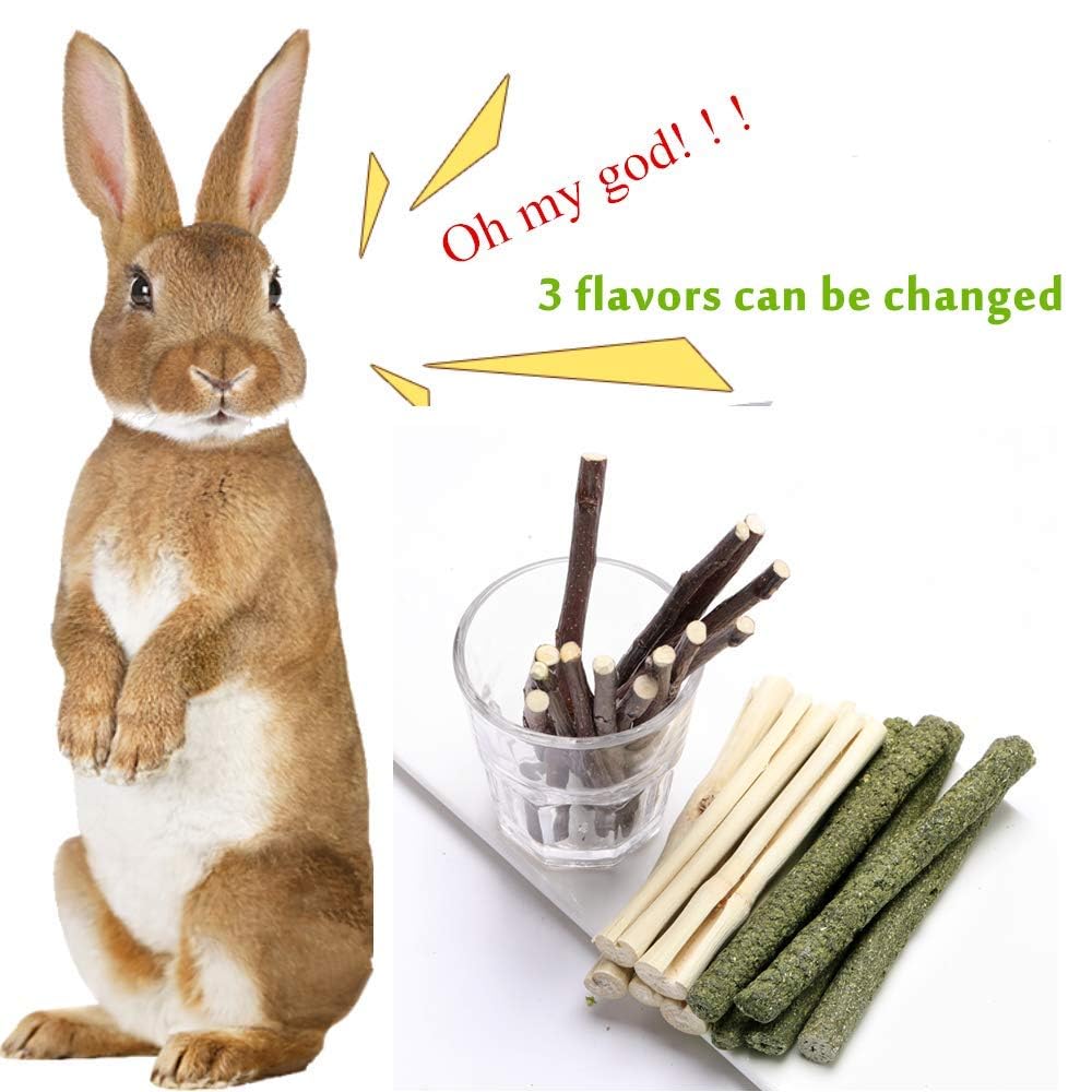 Dbeans Flourithing 600G Guinea Pig And Rabbit Chew Toys - Sweet Bamboo And Timothy Apple Sticks For Healthy Teeth And Relaxation
