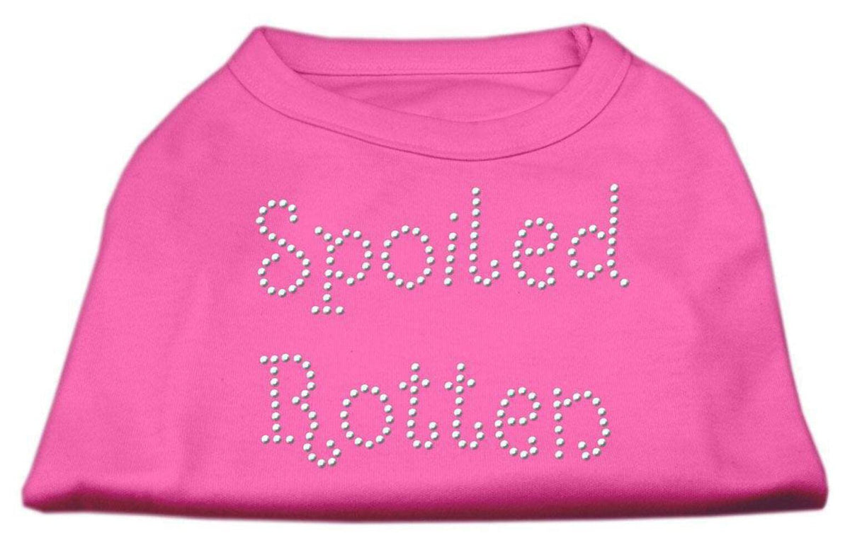 Mirage Pet Products Spoiled Rotten Rhinestone Pet Shirt, 3X-Large, Bright Pink