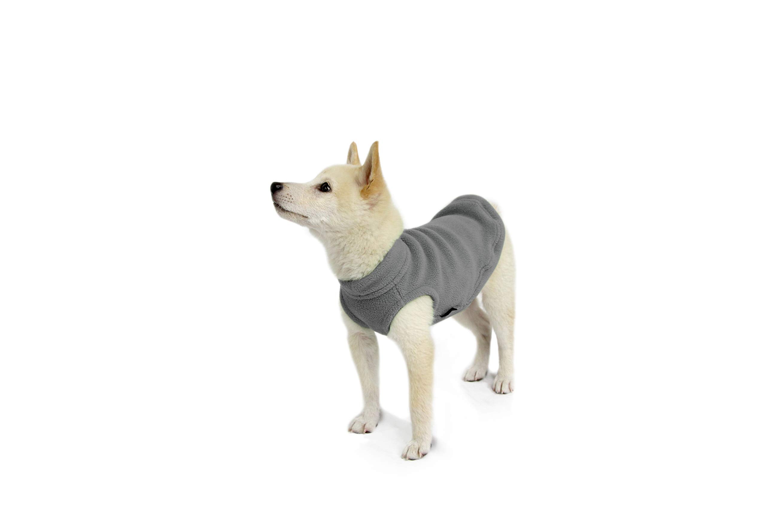 Gooby Stretch Fleece Vest Dog Sweater - Gray, Small - Warm Pullover Fleece Dog Jacket - Winter Dog Clothes For Small Dogs Boy Or Girl - Dog Sweaters For Small Dogs To Dog Sweaters For Large Dogs