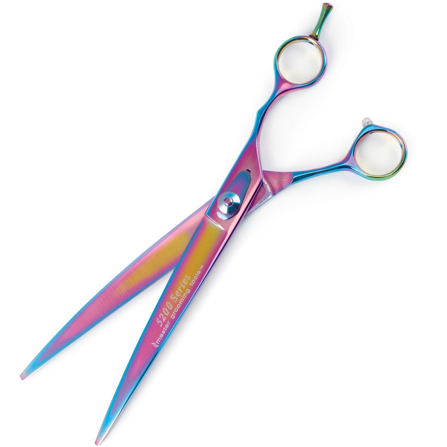 Master Grooming Tools 5200 Rainbow Series Shears — High-Performance Shears For Grooming Dogs - Curved, 8½'