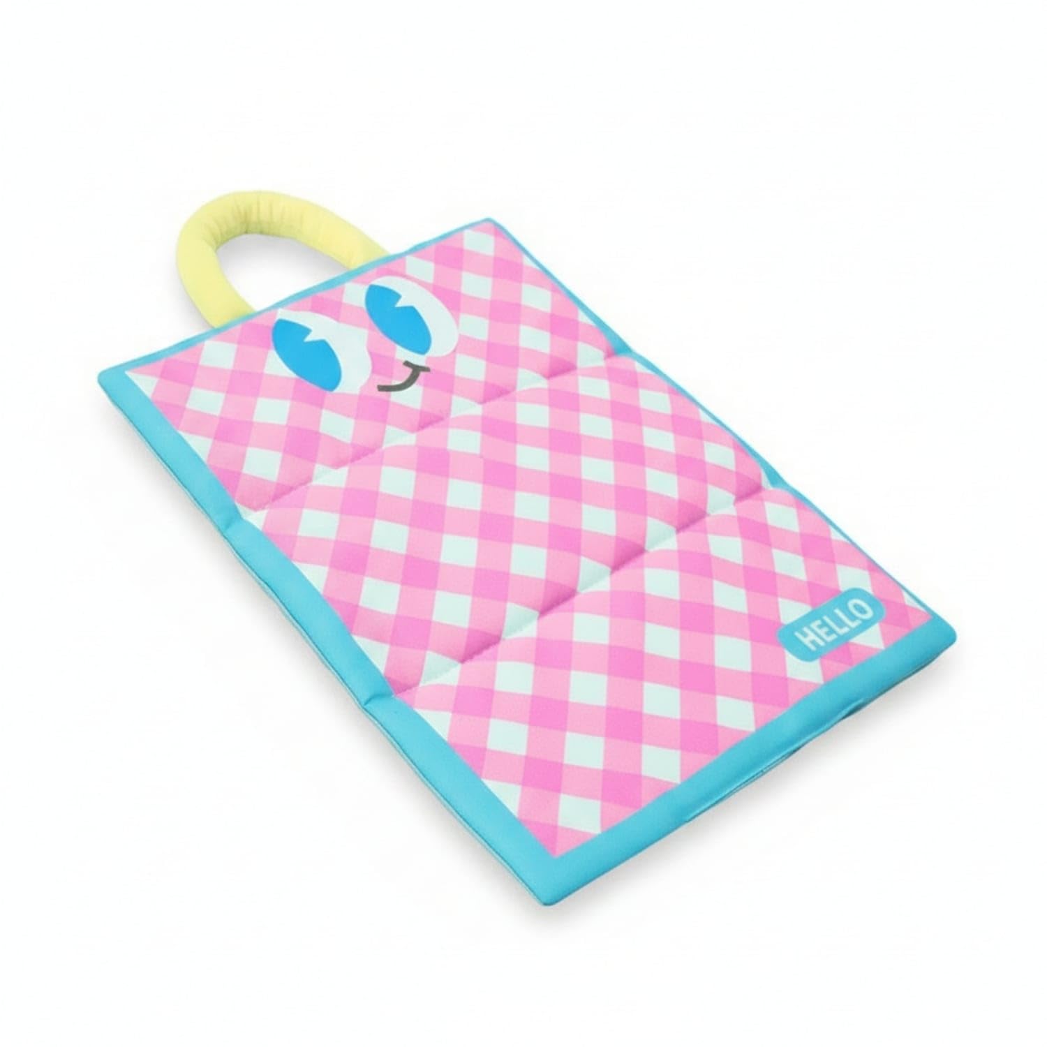 ZOOMELLA Checkered Waterproof Pet Mat Rounded Edges Quilted Pet Mat, Pink Blue Plaid, 38x46cm|Blankets|Pet Supplies