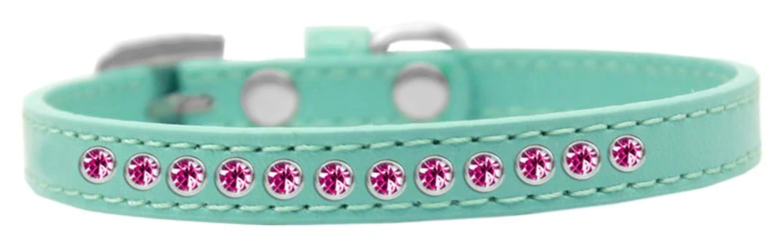 Dog, Puppy & Pet Fashion Collar, Bright Pink Crystal Rimsets Light Pink 16