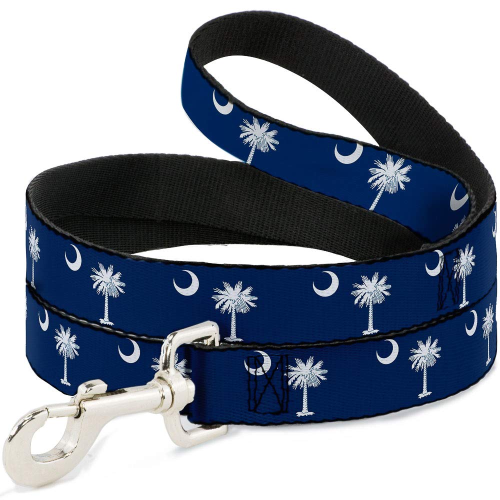 Buckle-Down Dog Leash South Carolina Flags 6 Feet Long 1.5 Inch Wide