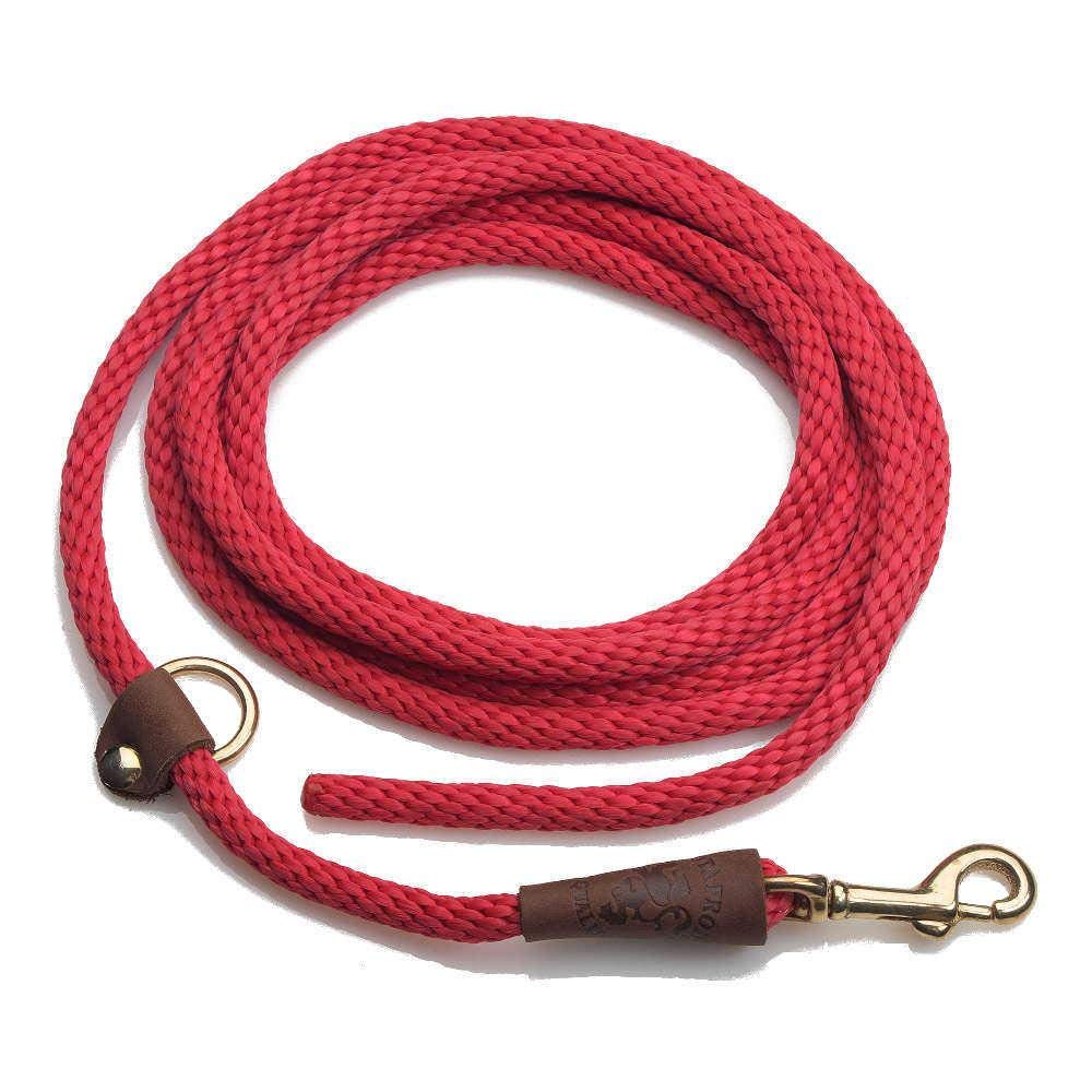 Mendota Pet Ez Trainer Leash - Dog Leash - Made In The Usa - Red, 1/2 In X 8 Ft
