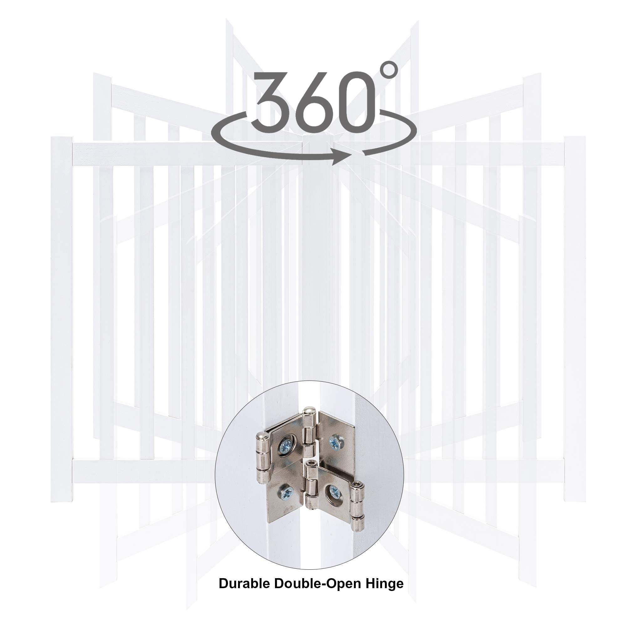 Lzrs Solid Hardwood Freestanding Pet Gate,Wooden Dog Gates For Doorways,Nature Wood Dog Gates For The House,Dog Gate For Stairs,