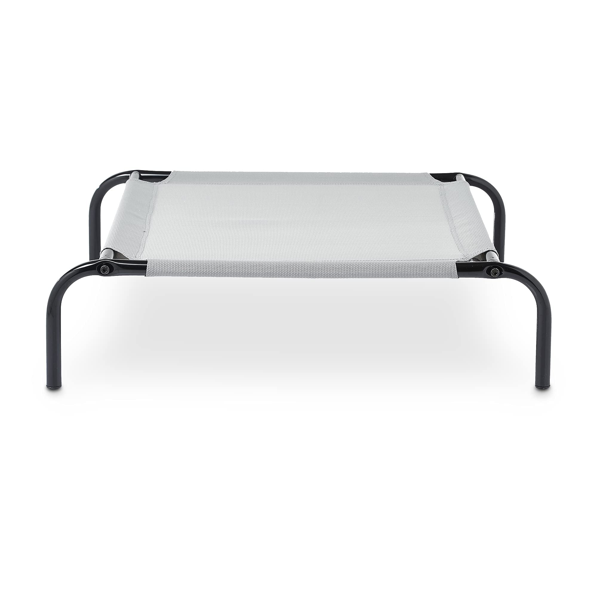 Amazon Basics Cooling Breathable Elevated Dog Bed With Metal Frame For Large Dogs, 51 X 31 X 8 Inch, Grey