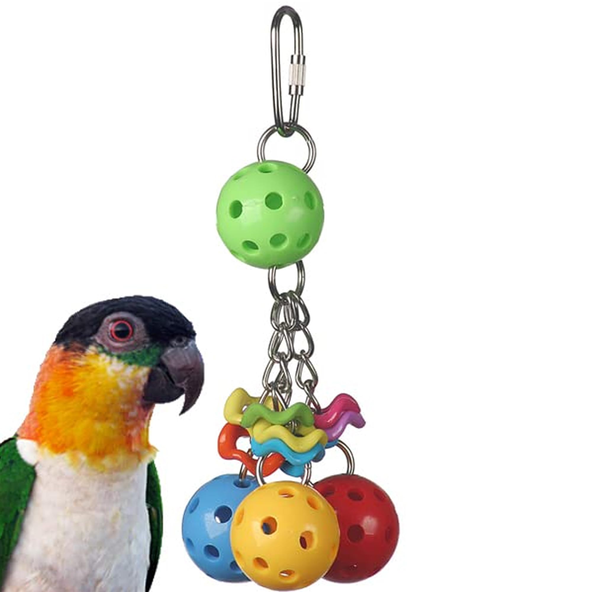 Super Bird Creations SB1093 Jingleberries Bird Toy - Colorful Plastic Toy Balls with Bells for Small/Medium Birds - Parrotlets P