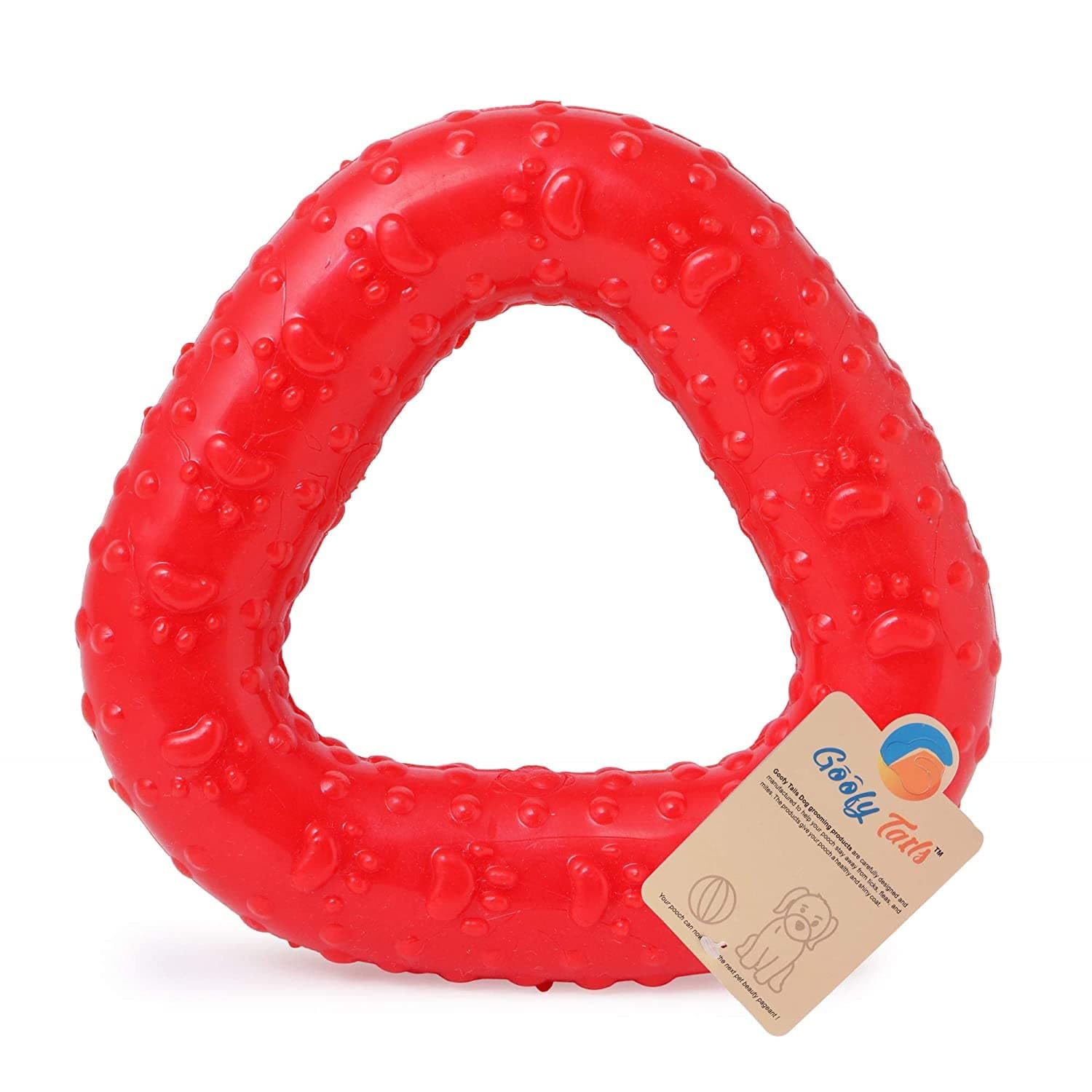 Goofy Tails Super Triangle Chew Toy For Small & Medium Dogs, Chew Toys For Dogs, Ideal Interactive Dog Toy For All Breeds And Si