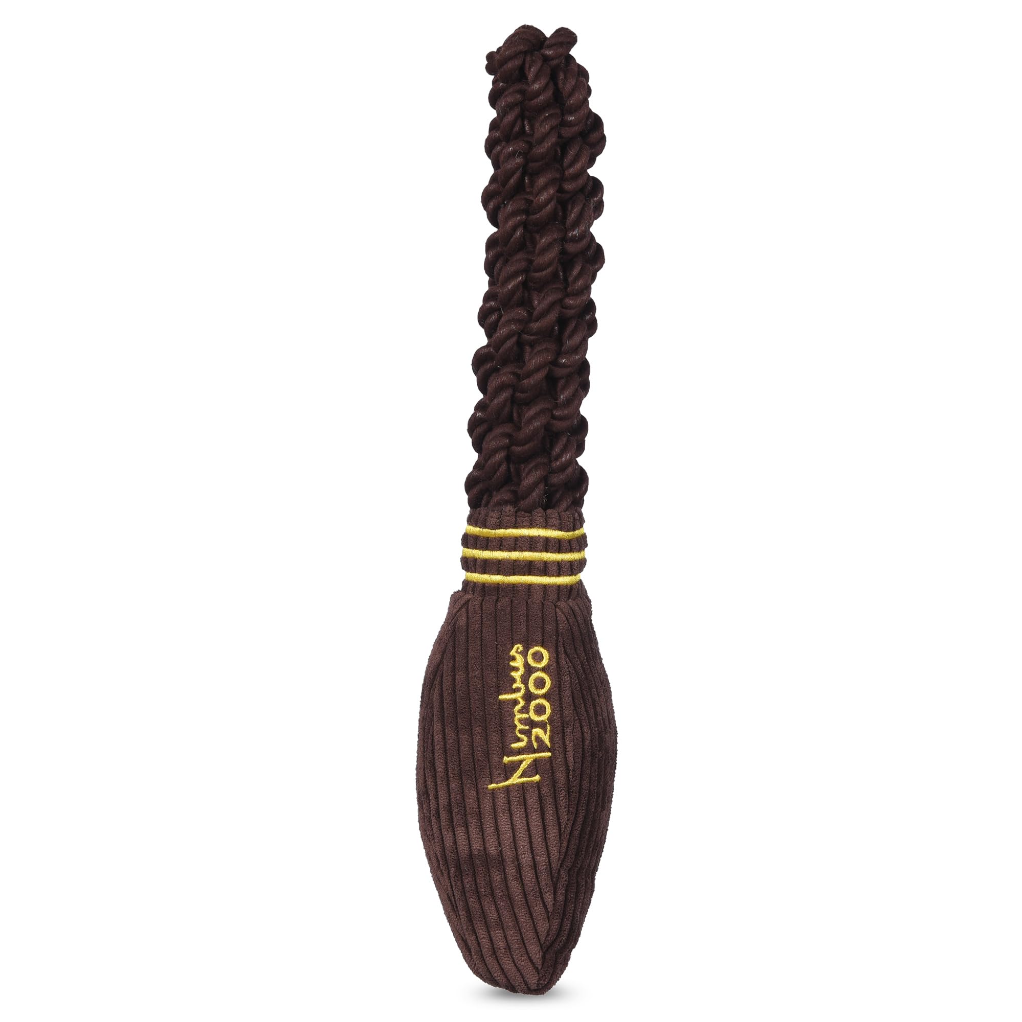Harry Potter Nimbus 2000 Rope Pet Toy, 14 Inch | Tug Toy for Dogs With Crinkle and Squeaker | Dog Toy for Tugging and Pets