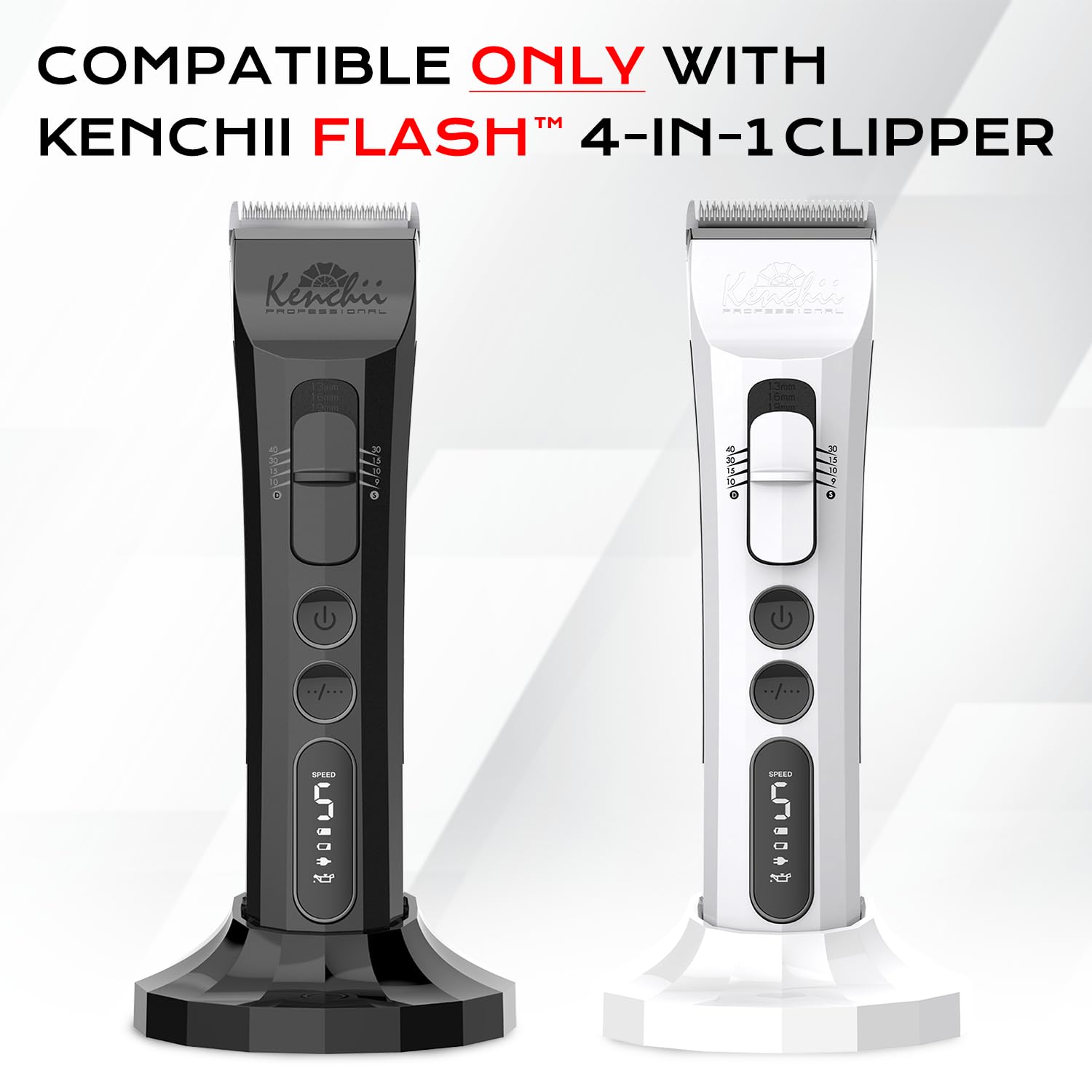 Kenchii Flash Clipper Blade (4F,9Mm) Only Compatible With Flash Clipper, Black & White