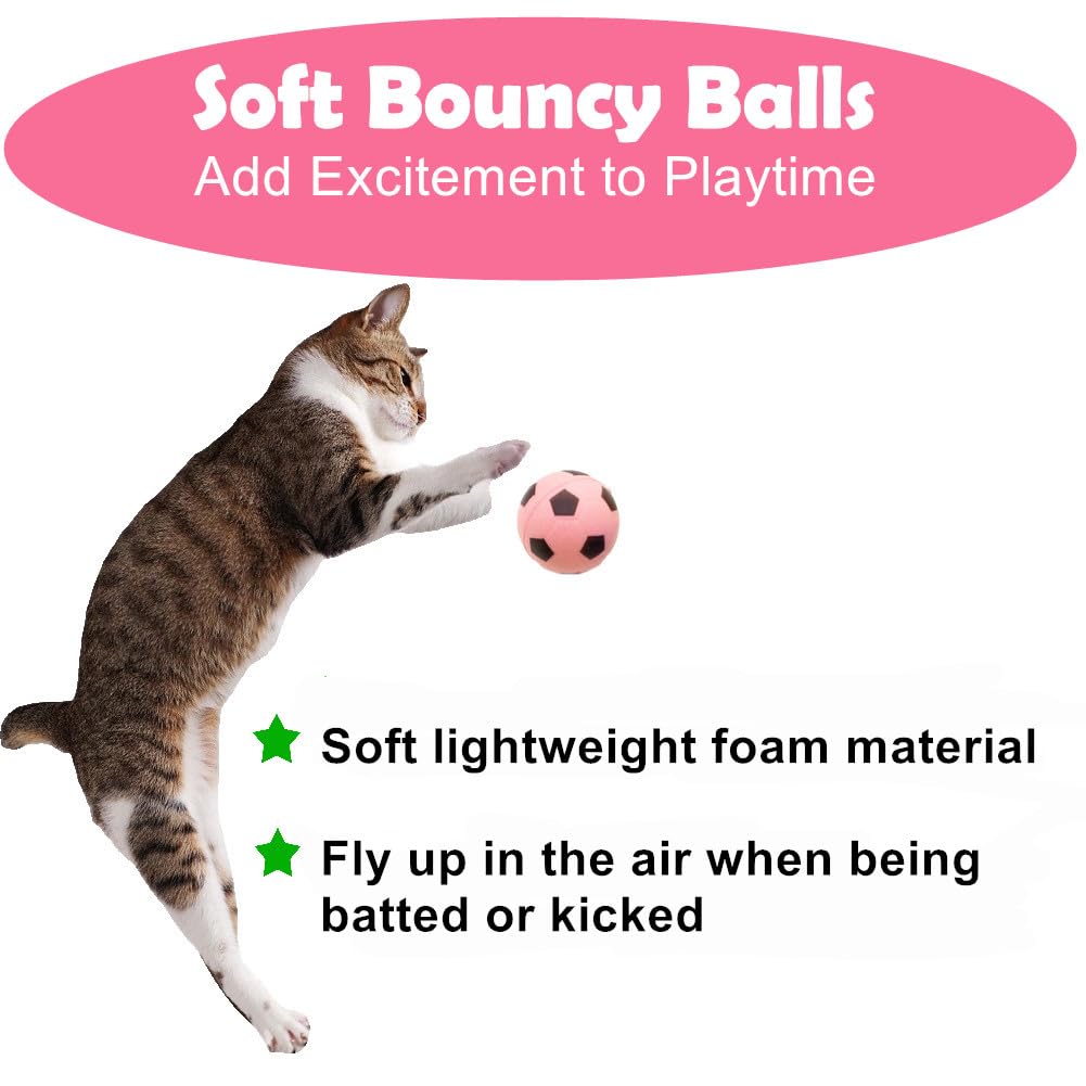 Petfavorites Foam Soccer Balls Cat Toys - Pack Of 12