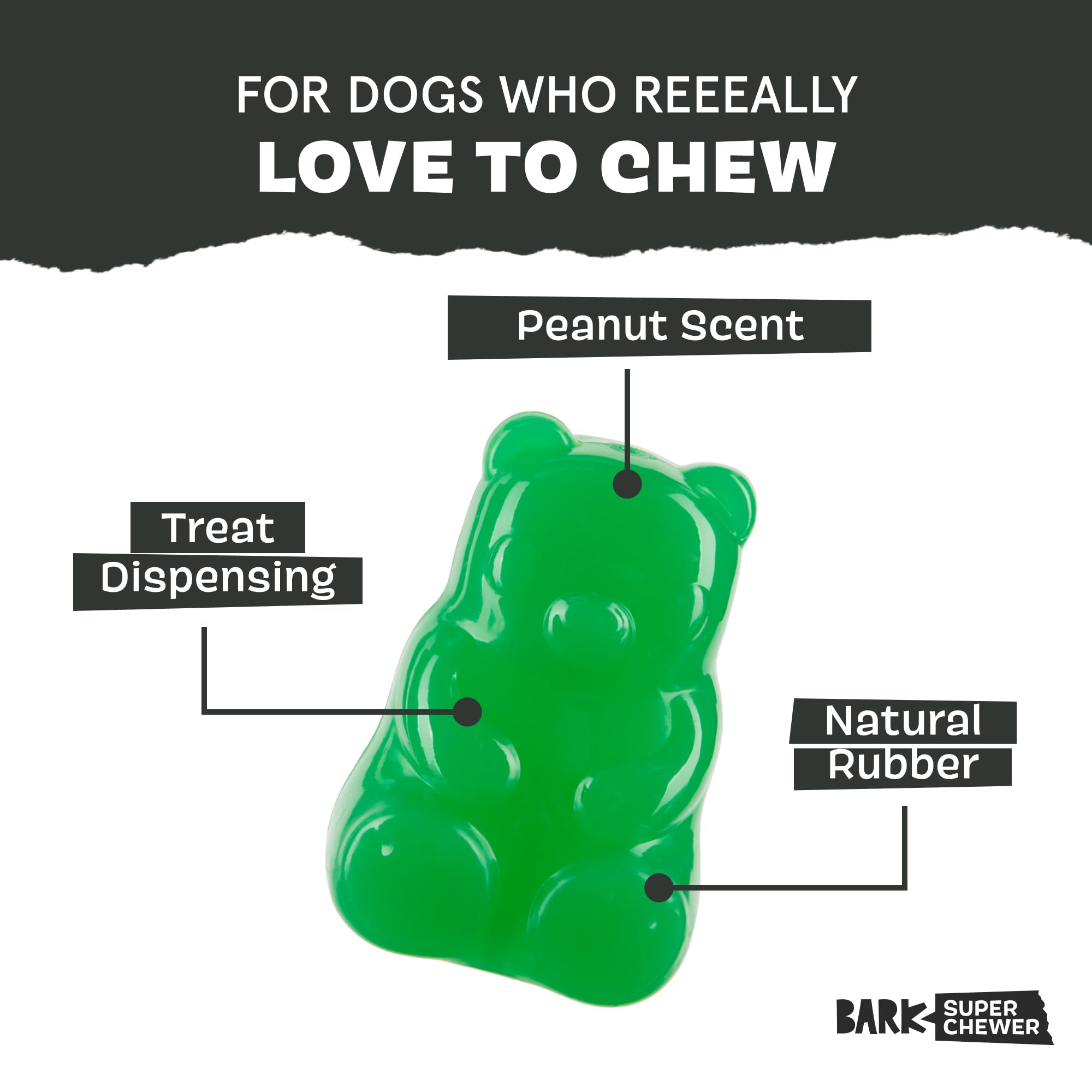 Barkbox Munchie The Bear Dog Toy For Treat Dispensing And Bouncing For Dogs Up To 20 Lbs, Small