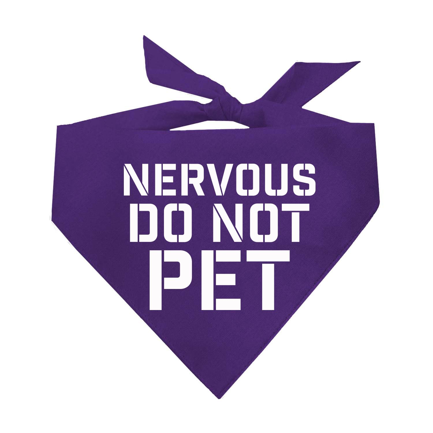 Nervous Do Not Pet Dog Bandana | Purple, Os (X)