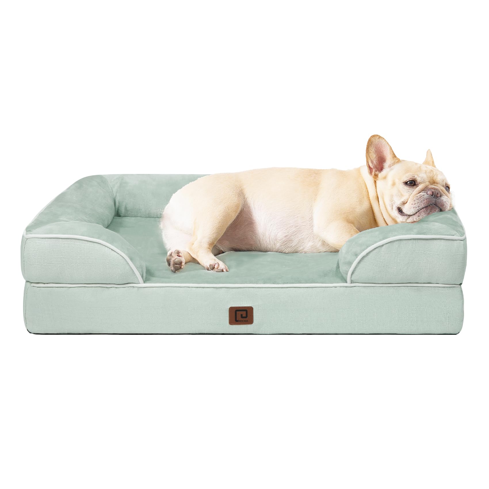 Eheyciga Orthopedic Dog Bed For Medium Dogs, Waterproof Memory Foam, Sage Green, 30''L X 20''W X 6.5''Th