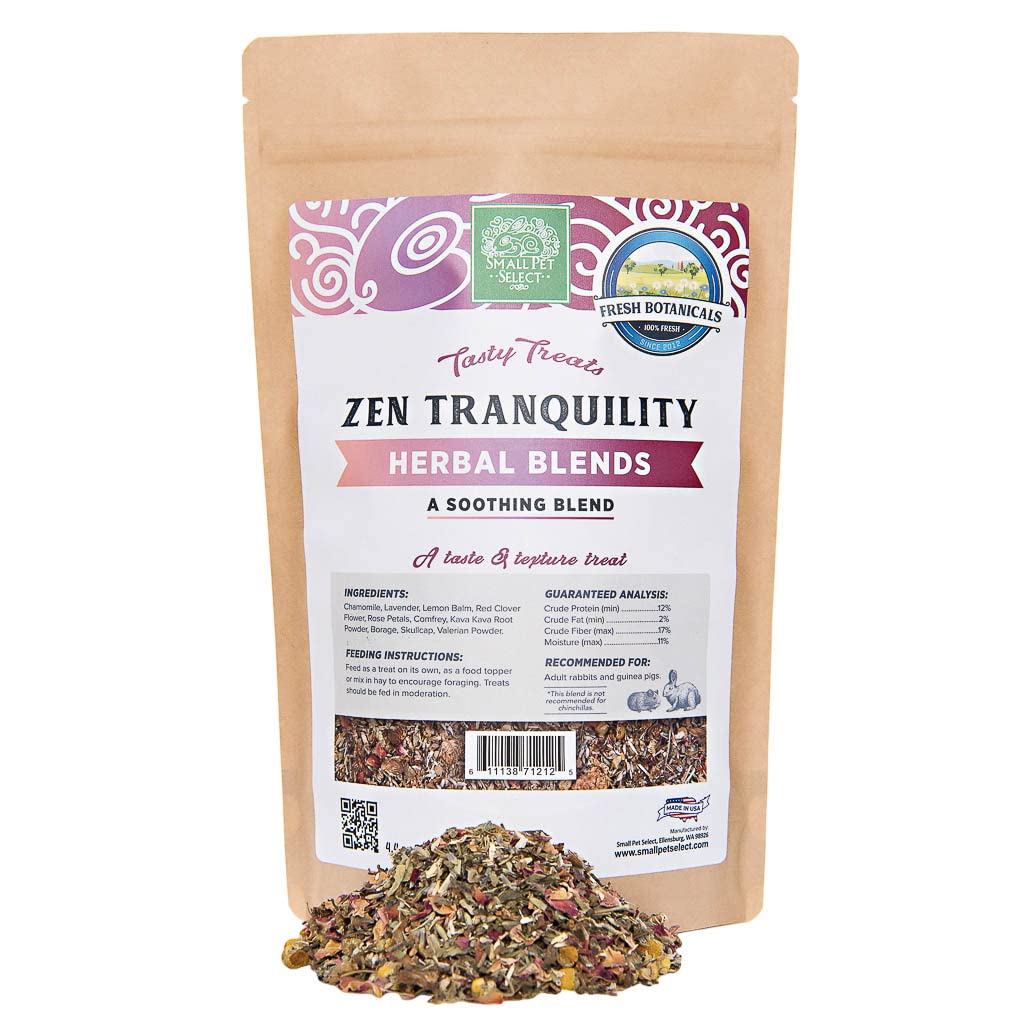 Small Pet Select - Zen Tranquility Herbal Blend, a Natural Herbal Treat for Rabbits and Guinea Pigs, 4.4oz