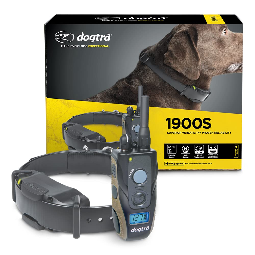 Dogtra 1900S Ergonomic 3/4-Mile Ipx9K Waterproof High-Output Remote Dog Training E-Collar