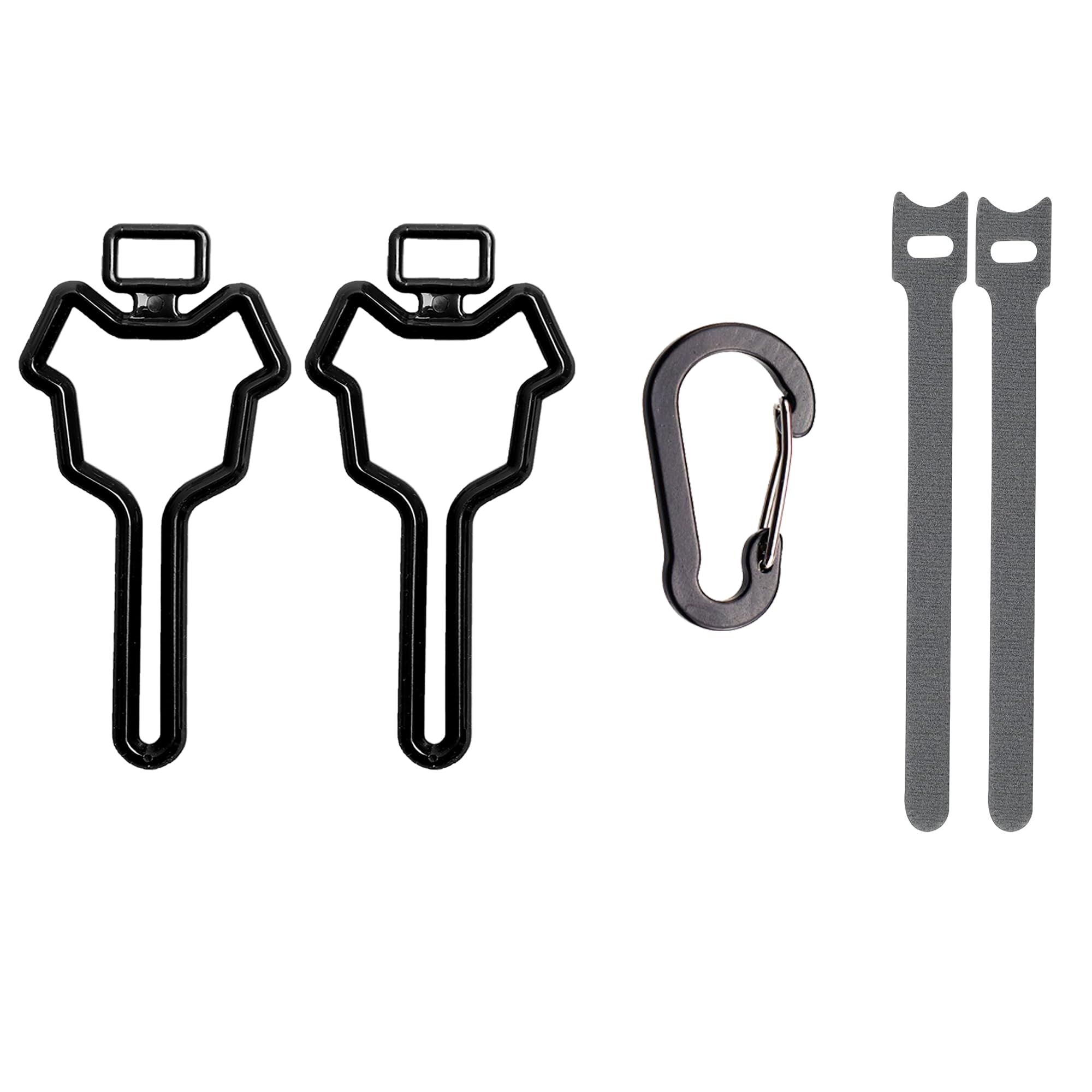 Dog Poop Bag Holder, Waste Bag Holder, Dog Poop Bag Carrier, Hand Free Holder (2 Pack, Black)