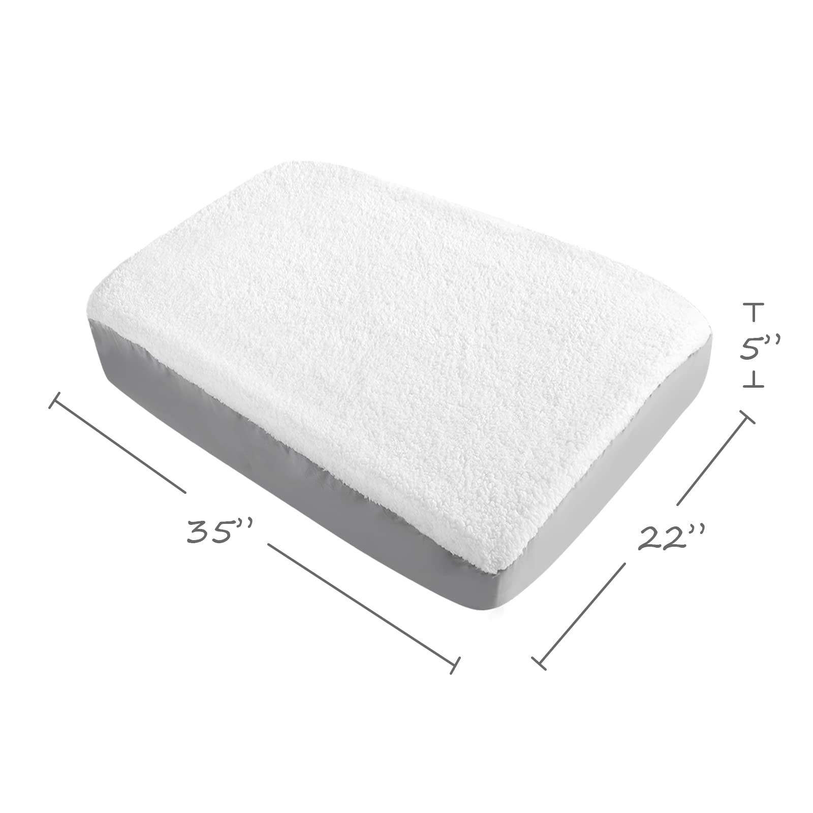 Dog Bed Covers Replacement Washable (Cover Only), Waterproof Warm Dog Mattress Cover Plush Dog Bed Cover-Easy To Remove, Plush Dog Pillow Cover, Soft And Comfortable Puppy Pet Bed Cover