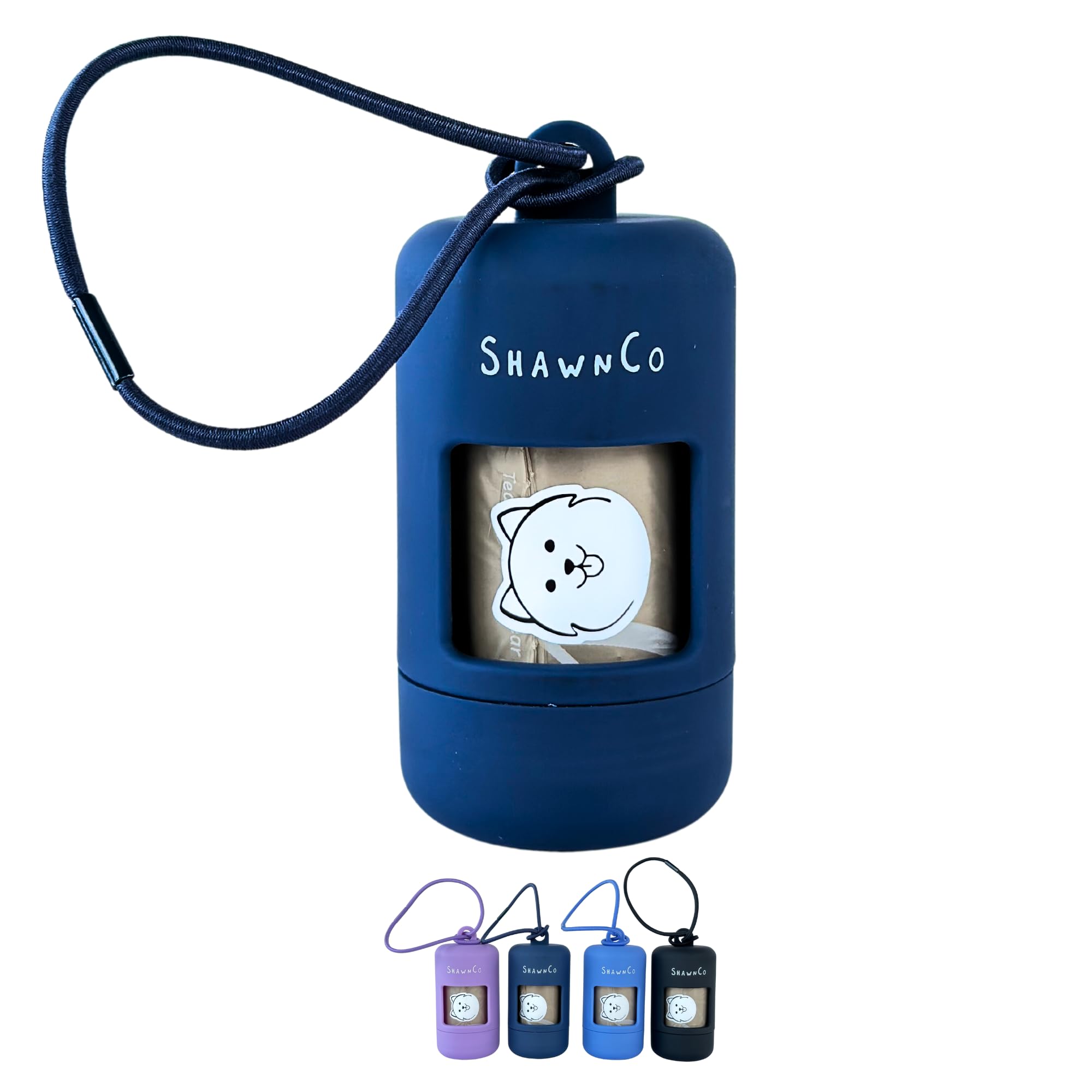Shawnco Dream Bag'S Holder- Dog Poop Bag Holder With 1 Roll Of 15 Bags, Premium, Durable And Leakproof Bags (Pacific Blue)