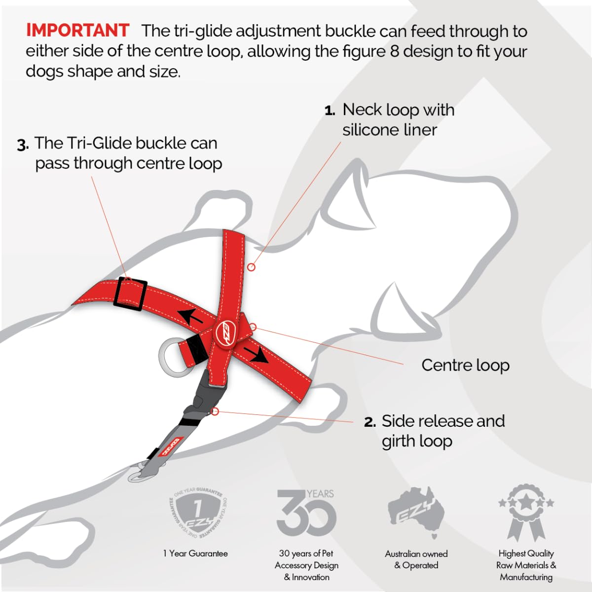 Ezydog Crosscheck Harness - Dog Training Harness - No Pull Harnesses For Dogs - Escape Proof, Reflective, Comfortable, Easy To Fit (Xl, Red)