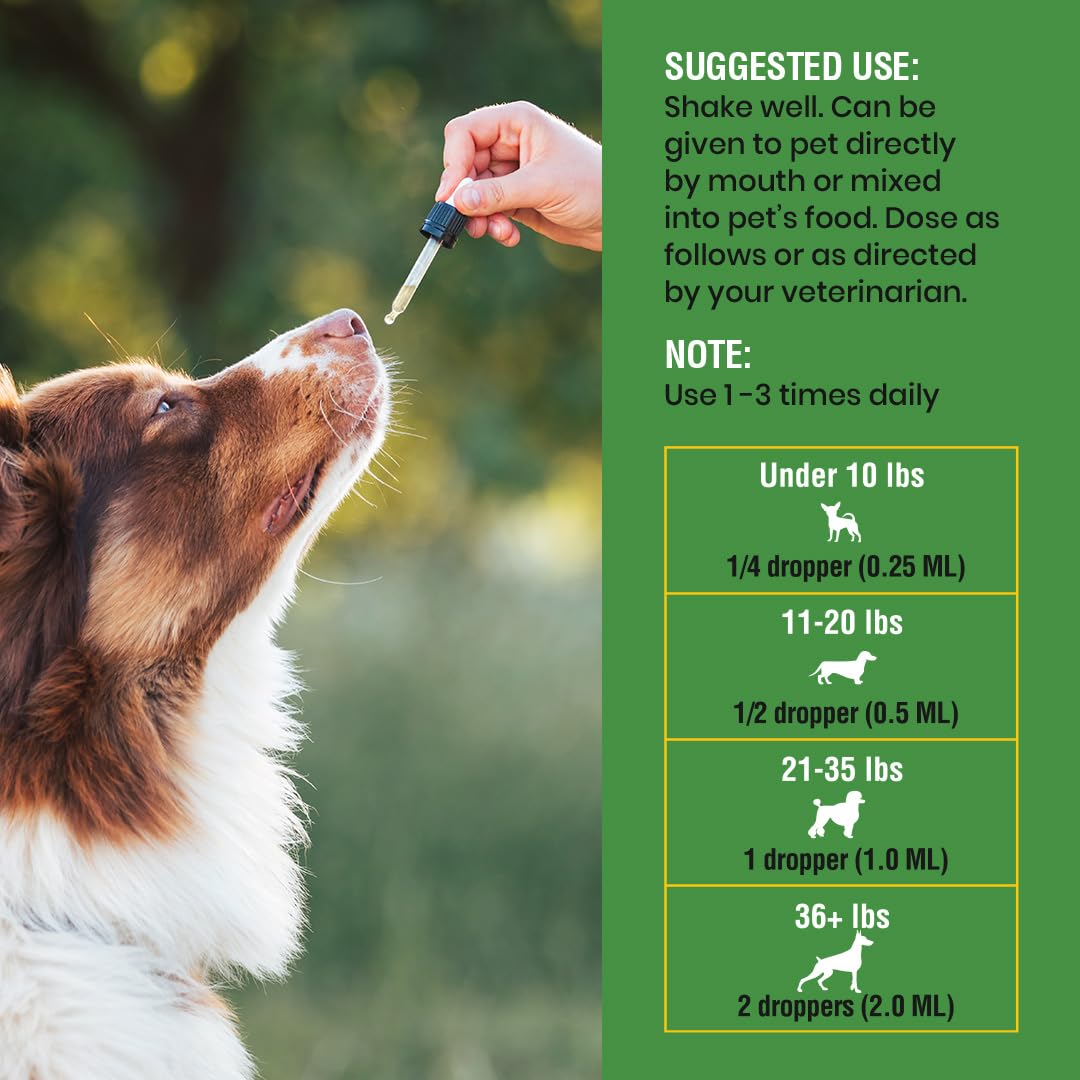 Specifically Formulated for Dogs, Natural Broad Spectrum Pet Supplement, Herbal Cleanse, Digestive Support for All Dog Breeds, G