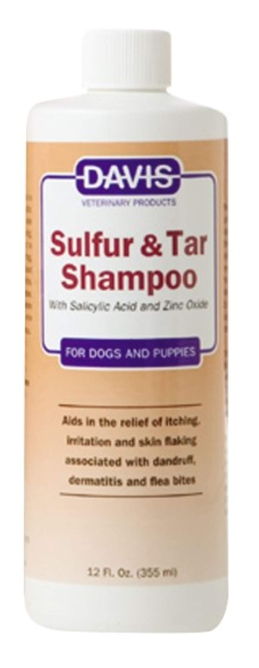 Davis Manufacturing Sulfur Tar Shampoo for Pets, 12 oz (Pack of 1), STS12