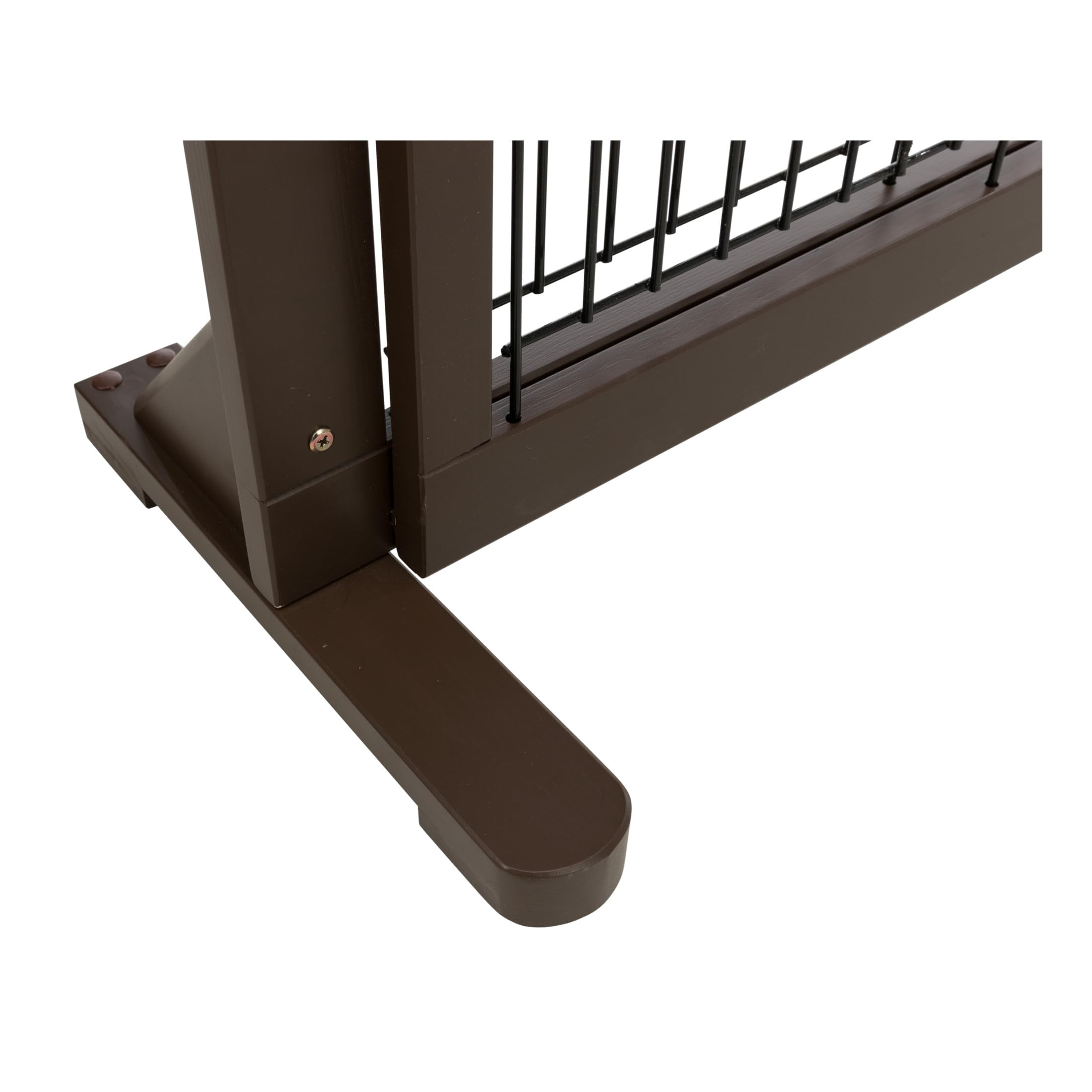 Trixie Freestanding Pet Gate, Wood And Wire, Lightweight, Adjustable Width, 24 In Height, Espresso Brown