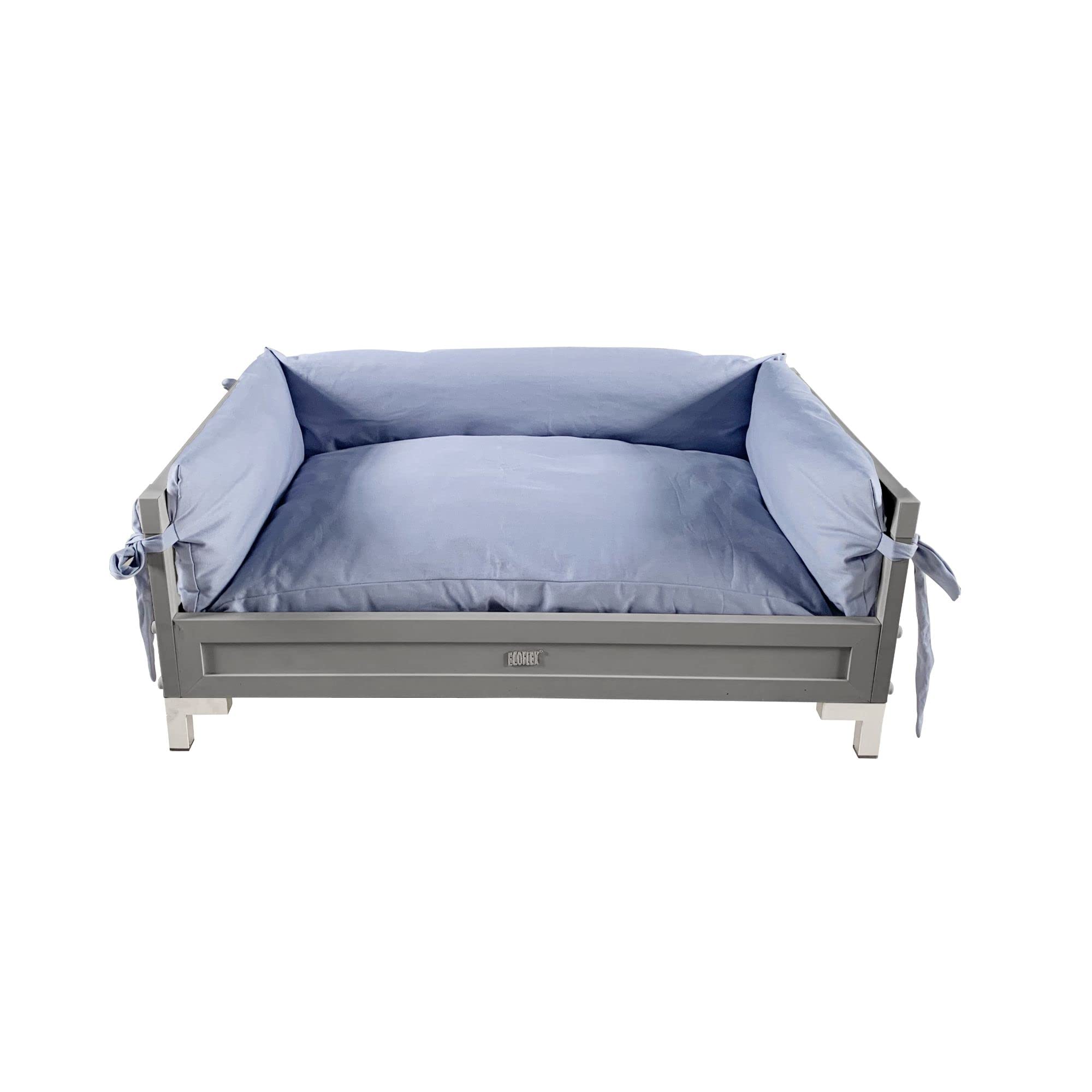 New Age Pet Ecoflex Manhattan Elevated Dog Bed With Memory Foam Cushion, Durable Wood-Plastic Composite Frame, Removable Washabl