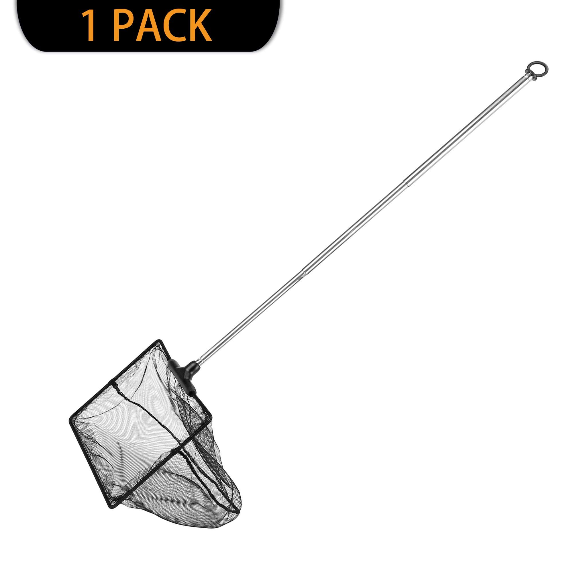 Filhome Aquarium Fish Net With Extendable Stainless Steel Long Handle, Fine Mesh Fish Net For Fish Tank, Betta Fish Net (6 Inch)