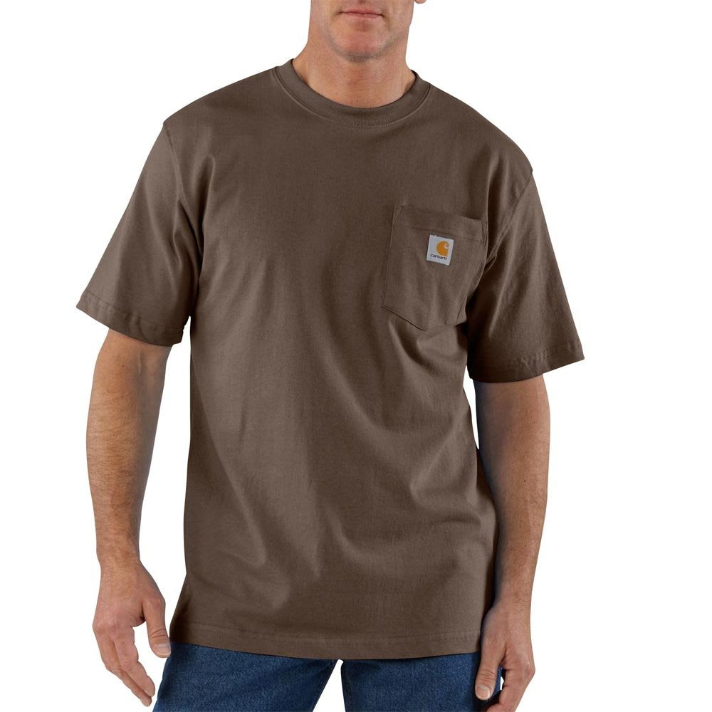 Carharttmensloose Fit Heavyweight Short-Sleeve Pocket T-Shirtdark Brown2X-Large