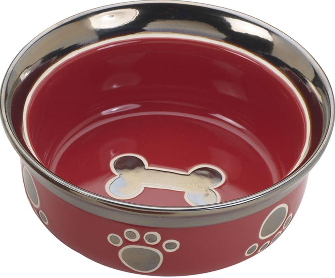 Ethical Pet Products (Spot) Cso6886 Ritz Copper Rim Cat Dish, 5-Inch, Red