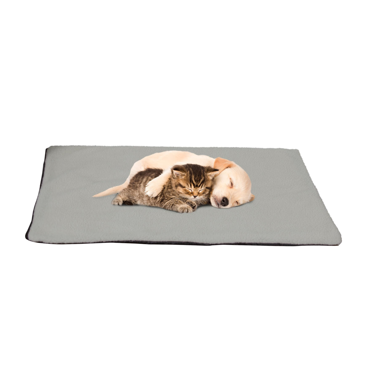Petmaker Self-Heating Pet Bed - Thermal Dog Mat With Soft Sherpa Top For Dogs, Cats, And Small Pets - Washable Crate Pad For Flo