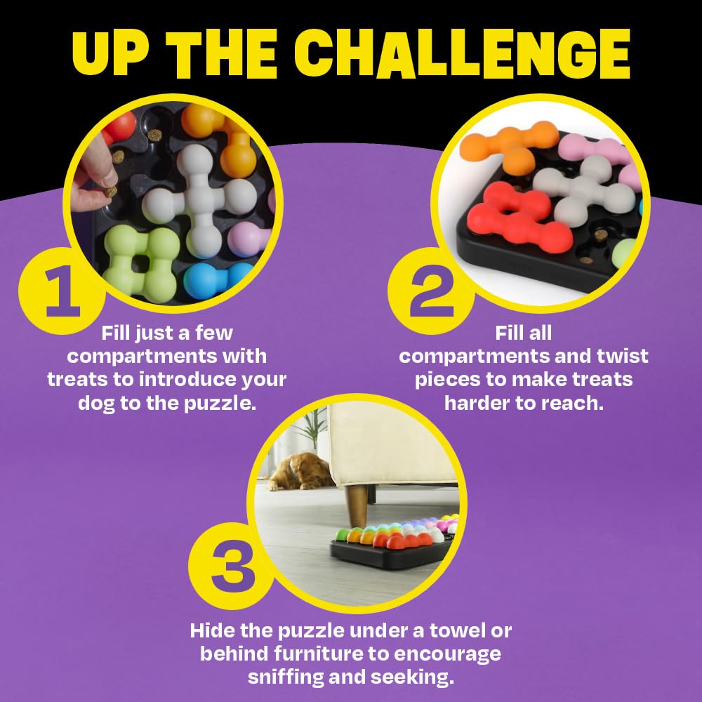 Brightkins Kanoodle Dog Edition Small, Interactive Dog Toys, Dog Puzzle Toy, Enrichment Toy For Dogs, Dog Slow Feeder