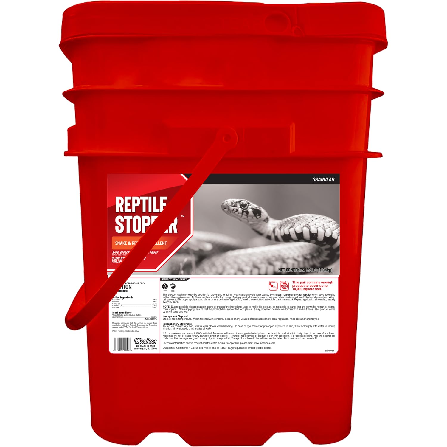 Reptile Stopper, Granular Animal Repellent, All Natural, Effective All Year Round, Safe for People and Pets, No Harsh Chemicals,
