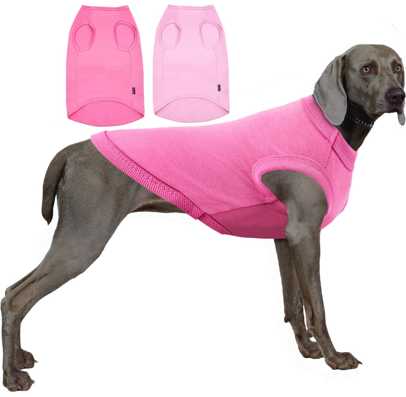 Sychien Dog Pink Shirt For Large Dogs,Blank Plain Pink Cotton Shirts For Labrador,Xxxl Pink Rose