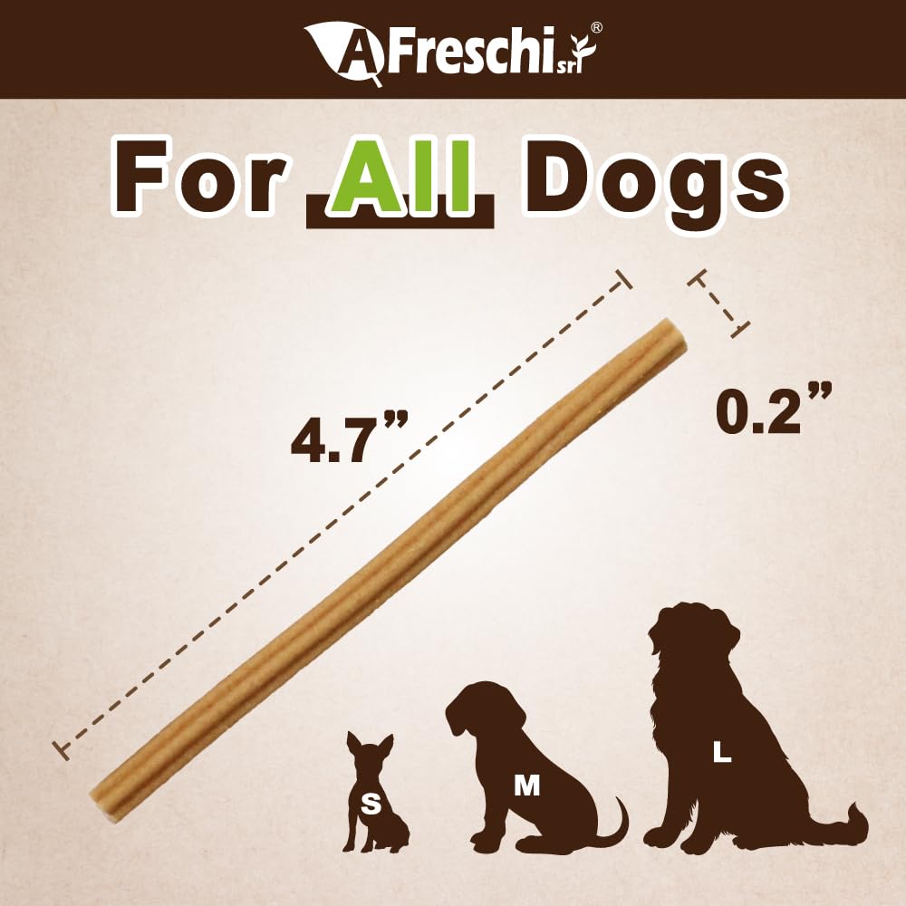 Afreschi Turkey -Carotene Stick Dog Treats - 6 oz, USA-Sourced Trukey, All-Natural, Hypoallergenic, Low-Fat, Healthy & Easily Di